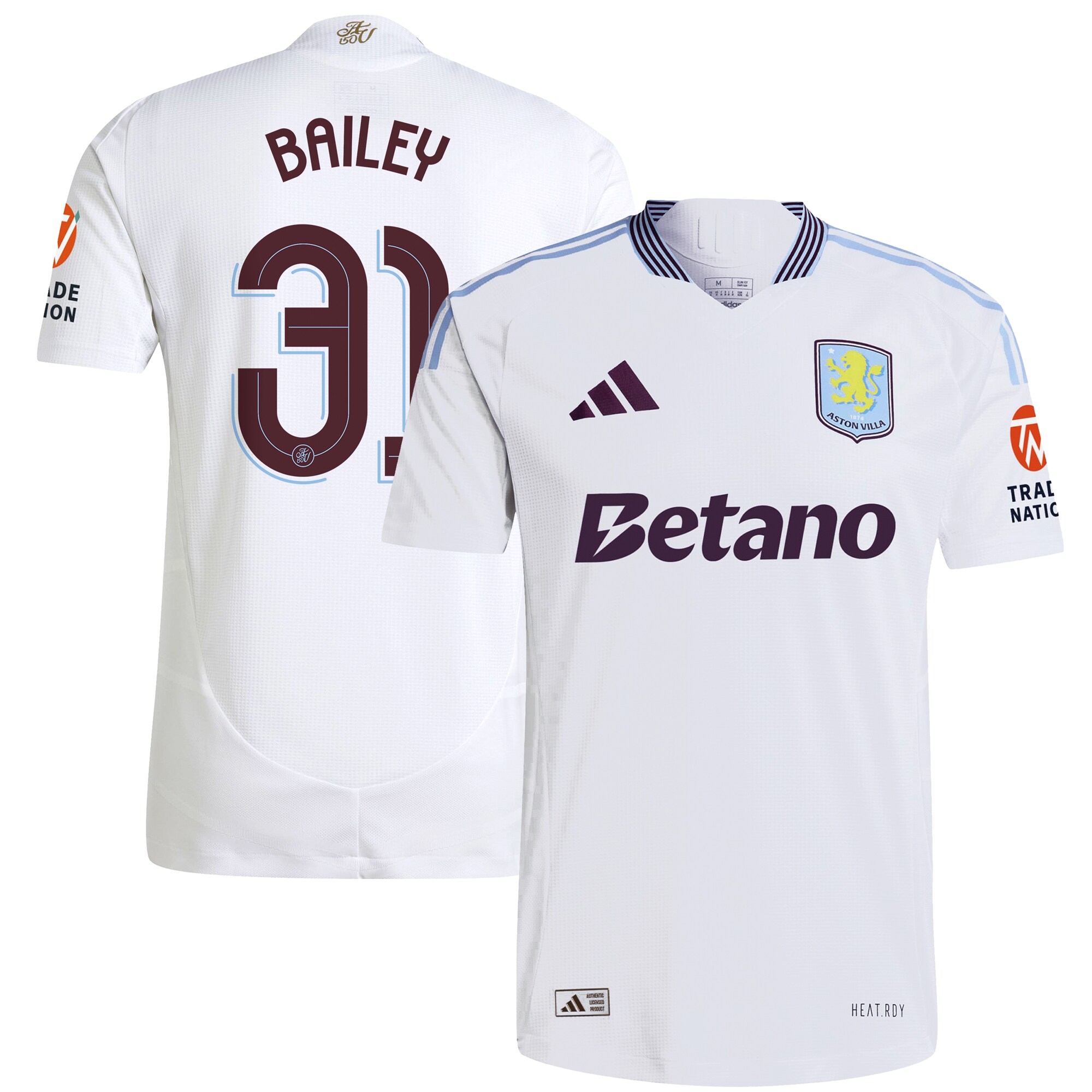 aston villa adidas away authentic shirt 2024-25 with bailey 31 cup printing Collection | AVFC Fan Shop Official Jerseys and Shirts