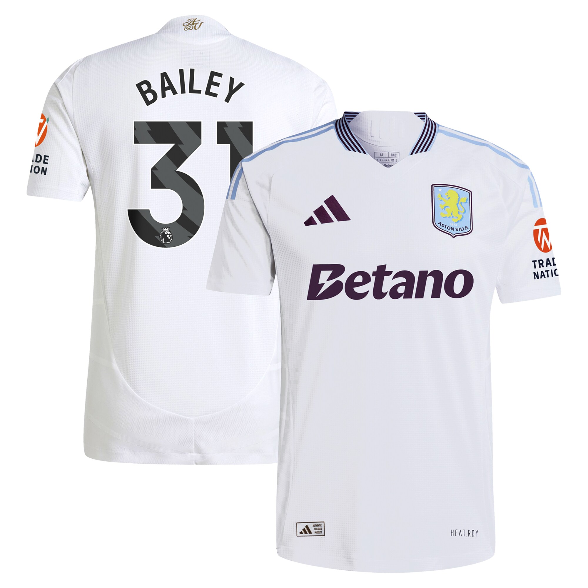 aston villa adidas away authentic shirt 2024-25 with bailey 31 printing Collection | AVFC Fan Shop Official Jerseys and Shirts