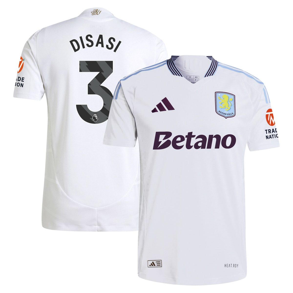aston villa adidas away authentic shirt 2024-25 with disasi 3 printing Collection | AVFC Fan Shop Official Jerseys and Shirts