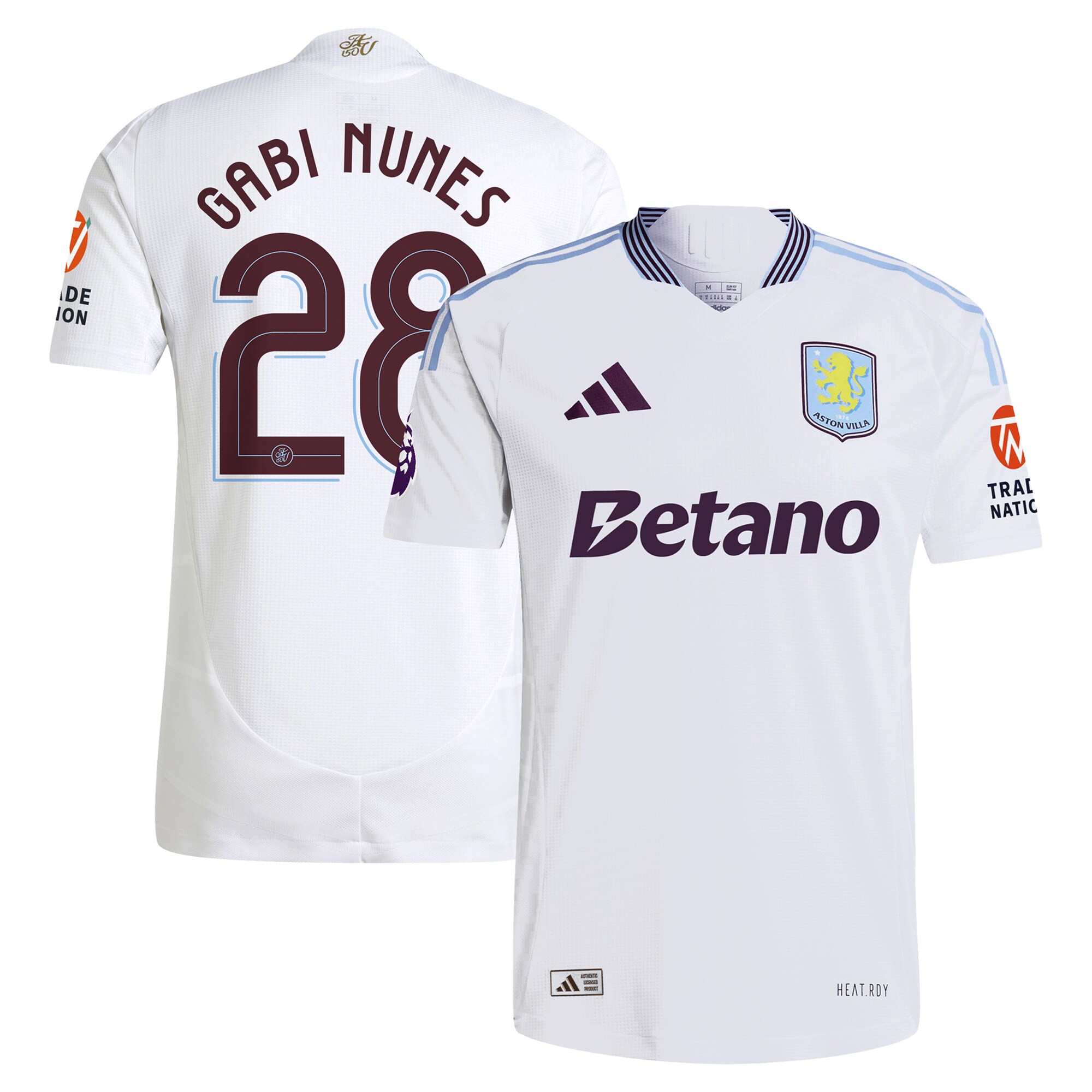 aston villa adidas away authentic shirt 2024-25 with gabi nunes 28 cup printing Collection | AVFC Fan Shop Official Jerseys and Shirts