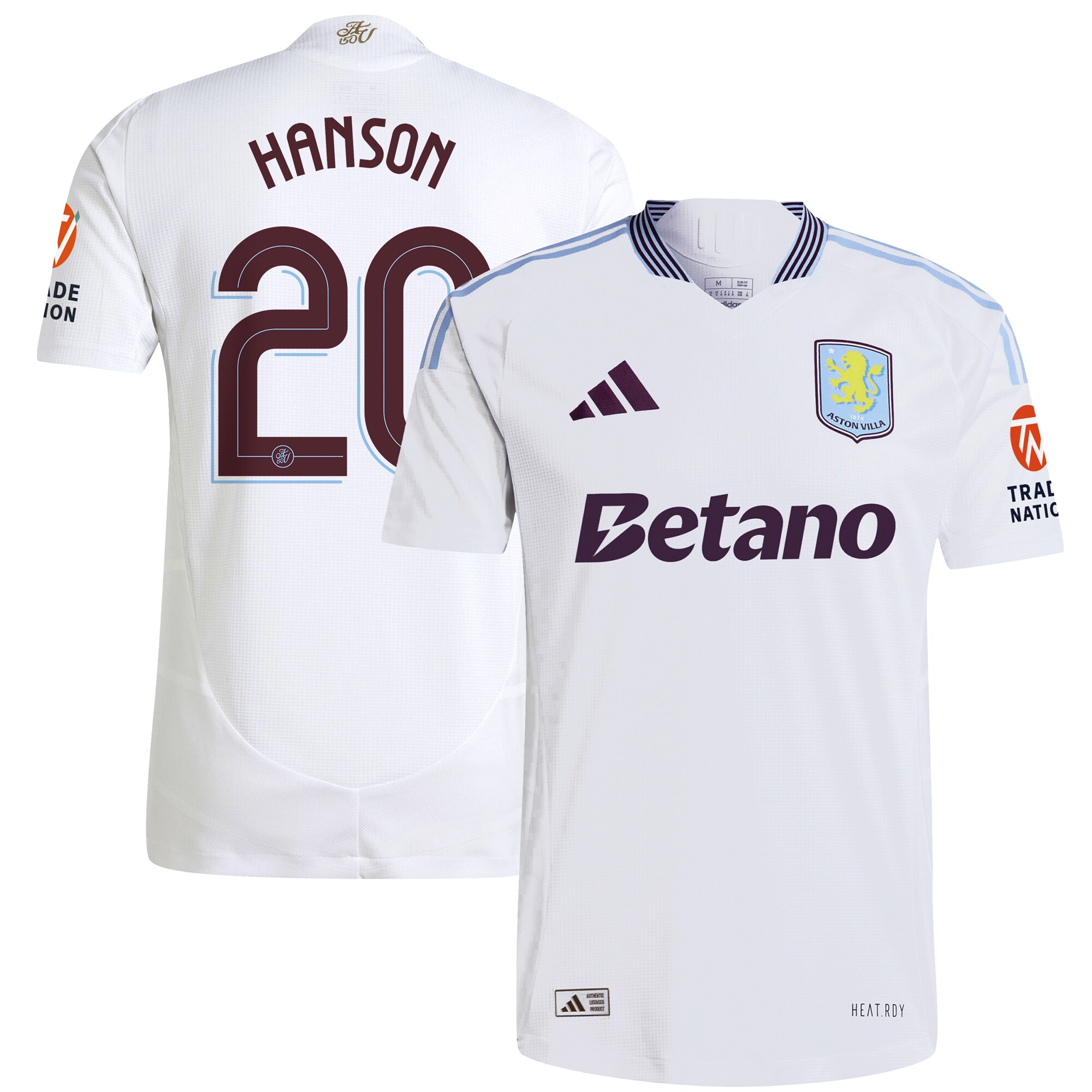 aston villa adidas away authentic shirt 2024-25 with hanson 20 cup printing Collection | AVFC Fan Shop Official Jerseys and Shirts