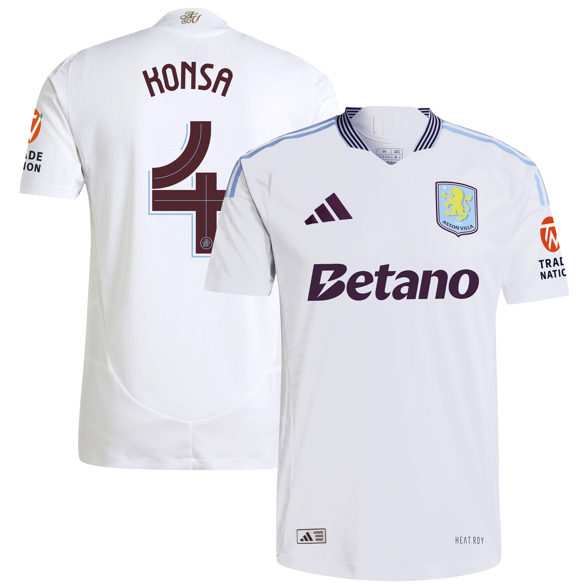 aston villa adidas away authentic shirt 2024-25 with konsa 4 cup printing Collection | AVFC Fan Shop Official Jerseys and Shirts