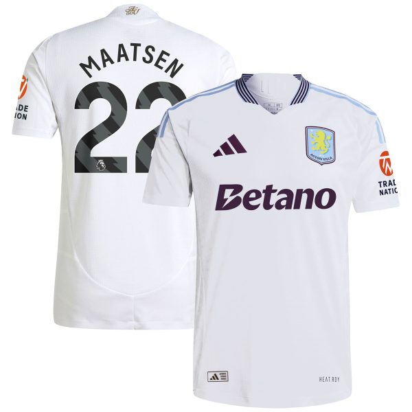 aston villa adidas away authentic shirt 2024-25 with maatsen 22 printing Collection | AVFC Fan Shop Official Jerseys and Shirts