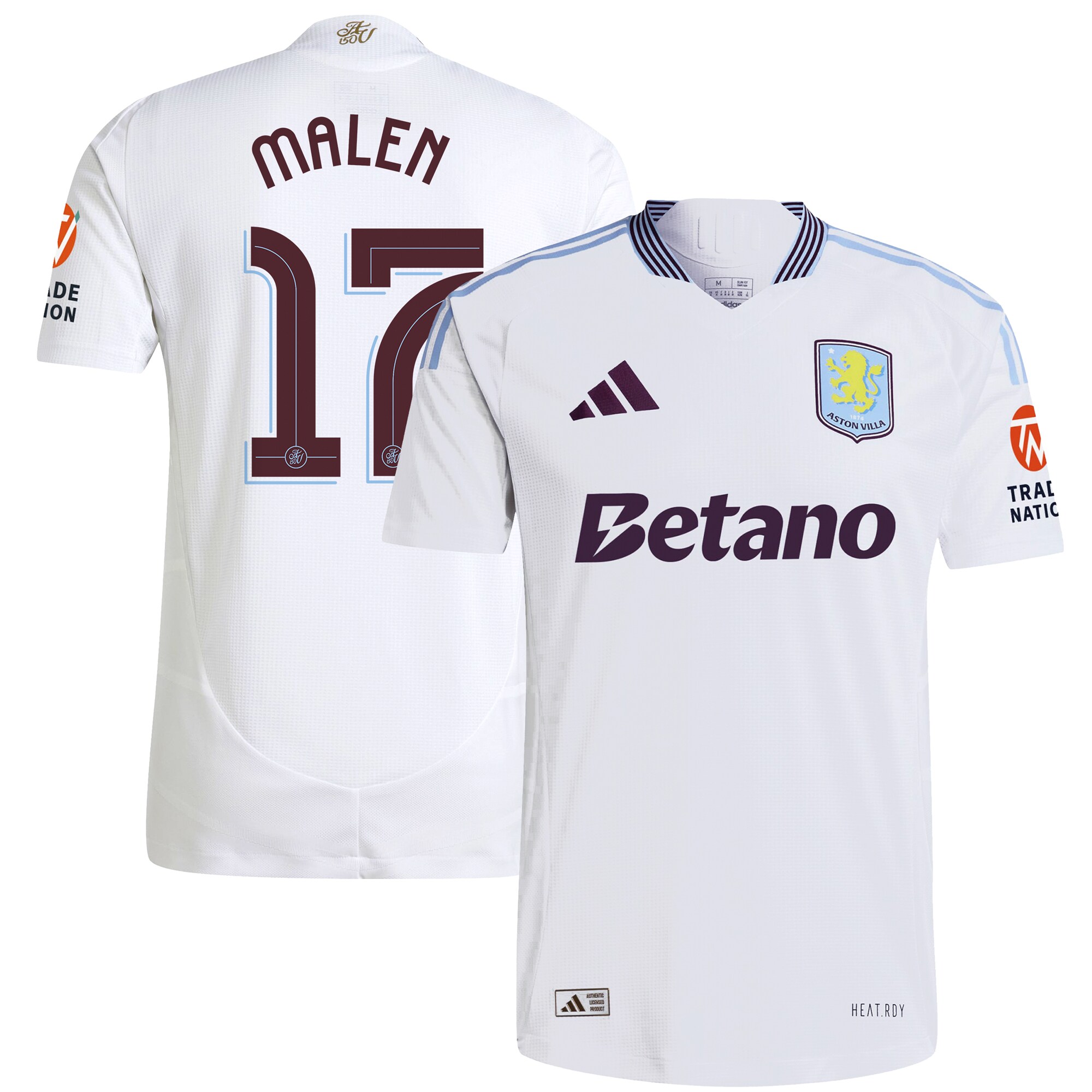aston villa adidas away authentic shirt 2024-25 with malen 17 cup printing Collection | AVFC Fan Shop Official Jerseys and Shirts