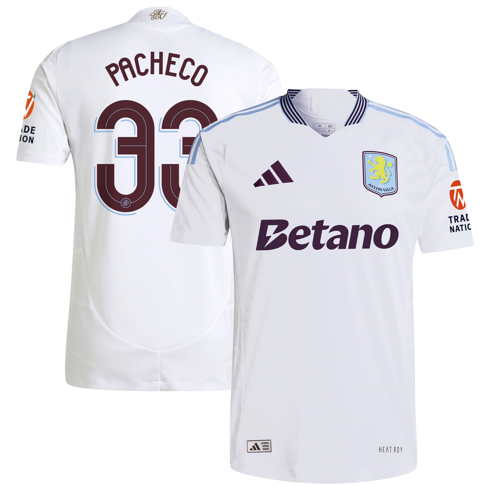aston villa adidas away authentic shirt 2024-25 with pacheco 33 cup printing Collection | AVFC Fan Shop Official Jerseys and Shirts