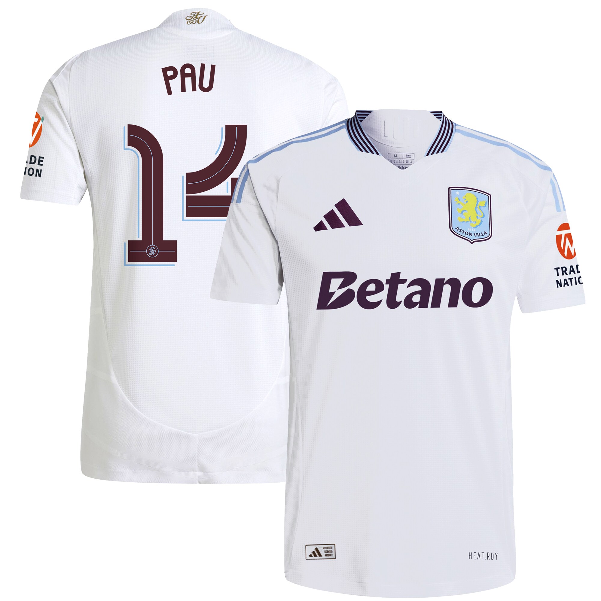 aston villa adidas away authentic shirt 2024-25 with pau 14 cup printing Collection | AVFC Fan Shop Official Jerseys and Shirts
