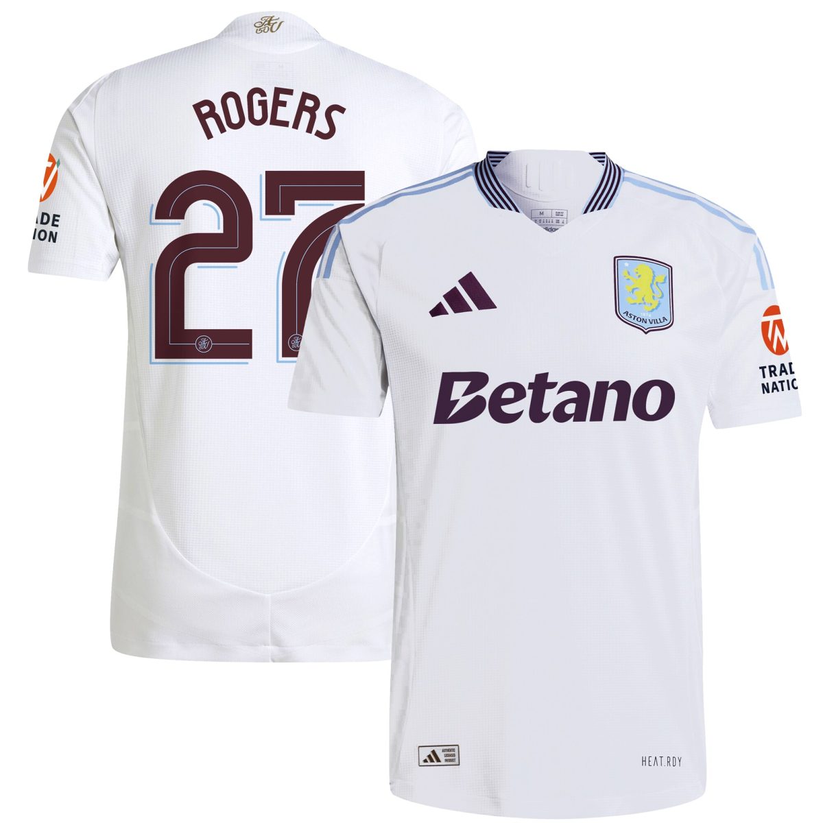 aston villa adidas away authentic shirt 2024-25 with rogers 27 cup printing Collection | AVFC Fan Shop Official Jerseys and Shirts