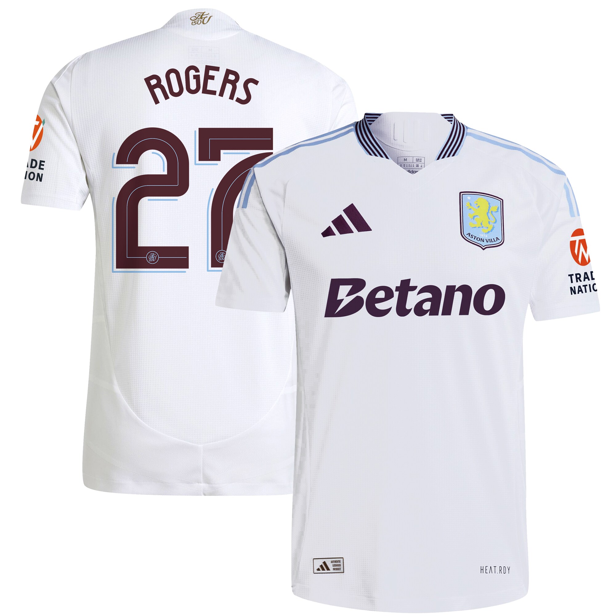 aston villa adidas away authentic shirt 2024-25 with rogers 27 cup printing Collection | AVFC Fan Shop Official Jerseys and Shirts