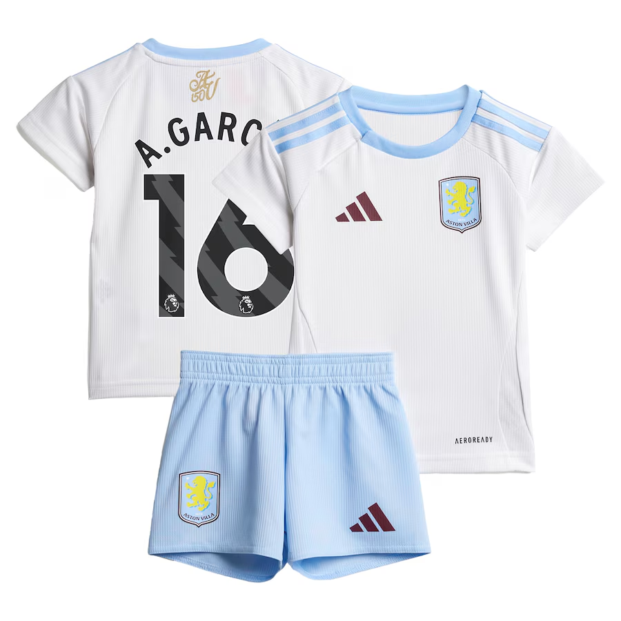 aston villa adidas away baby kit 2024-25 with a.garcía 16 printing Collection | AVFC Fan Shop Official Jerseys and Shirts