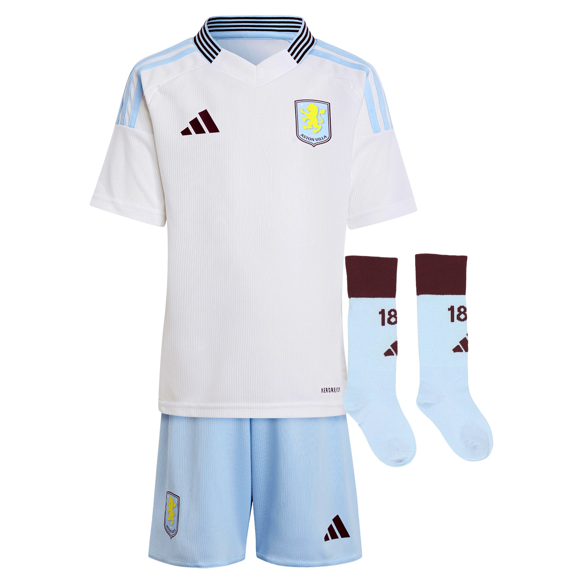 aston villa adidas away mini kit 2024-25 with disasi 3 printing Collection | AVFC Fan Shop Official Jerseys and Shirts