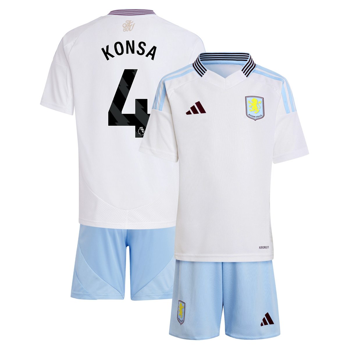 aston villa adidas away mini kit 2024-25 with konsa 4 printing Collection | AVFC Fan Shop Official Jerseys and Shirts