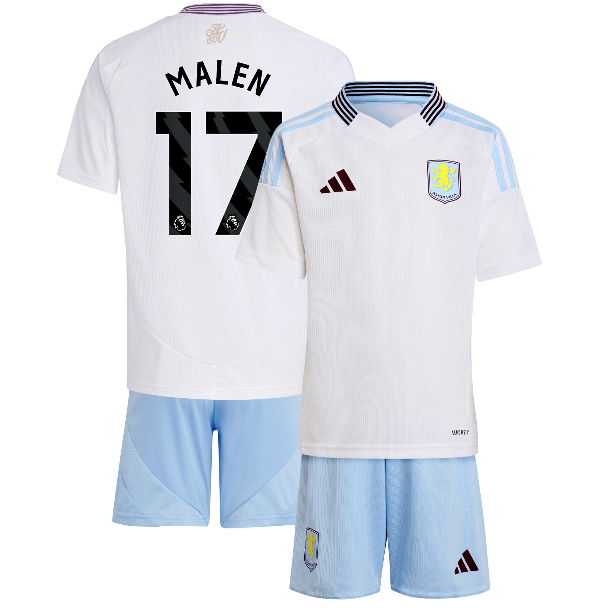 aston villa adidas away mini kit 2024-25 with malen 17 printing Collection | AVFC Fan Shop Official Jerseys and Shirts