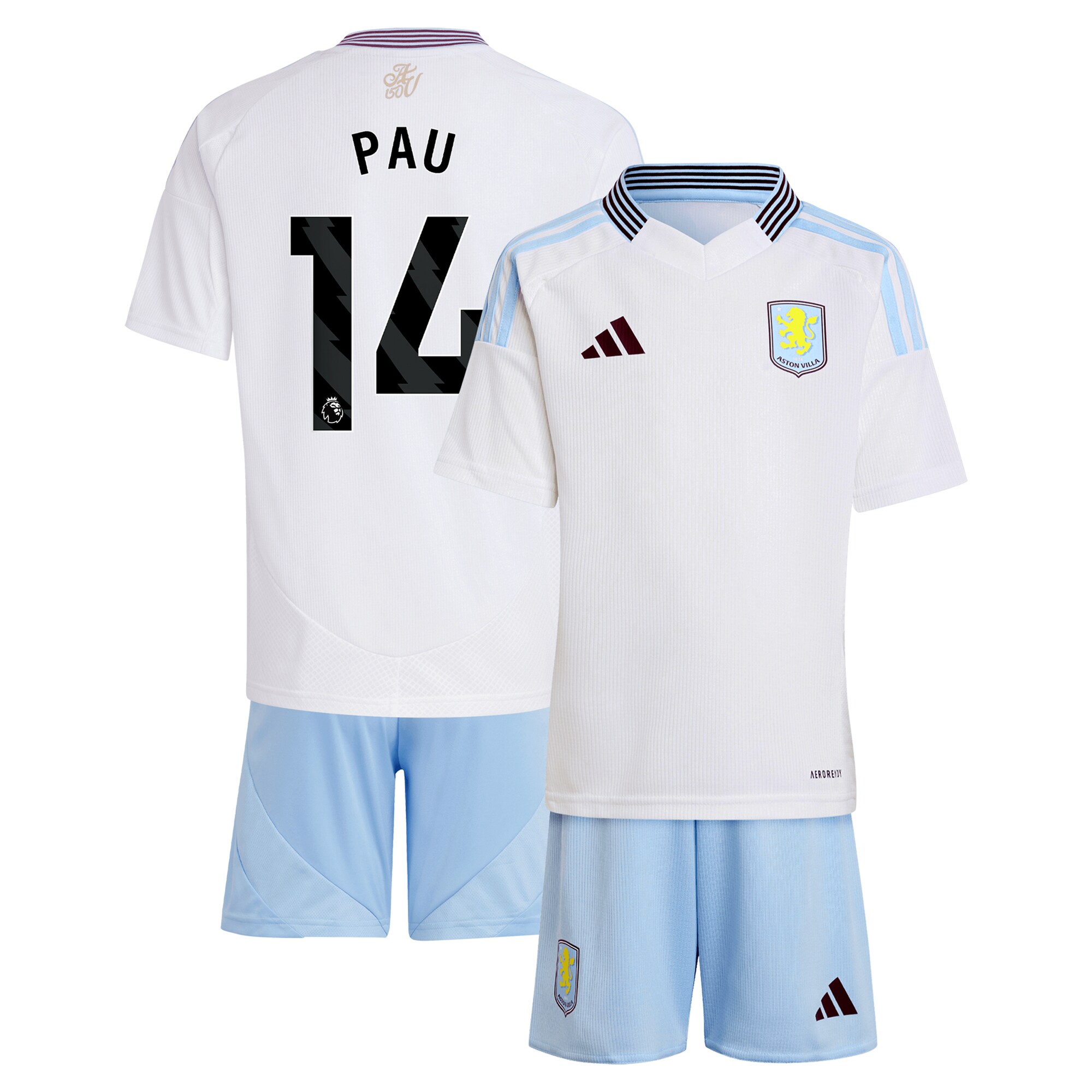 aston villa adidas away mini kit 2024-25 with pau 14 printing Collection | AVFC Fan Shop Official Jerseys and Shirts
