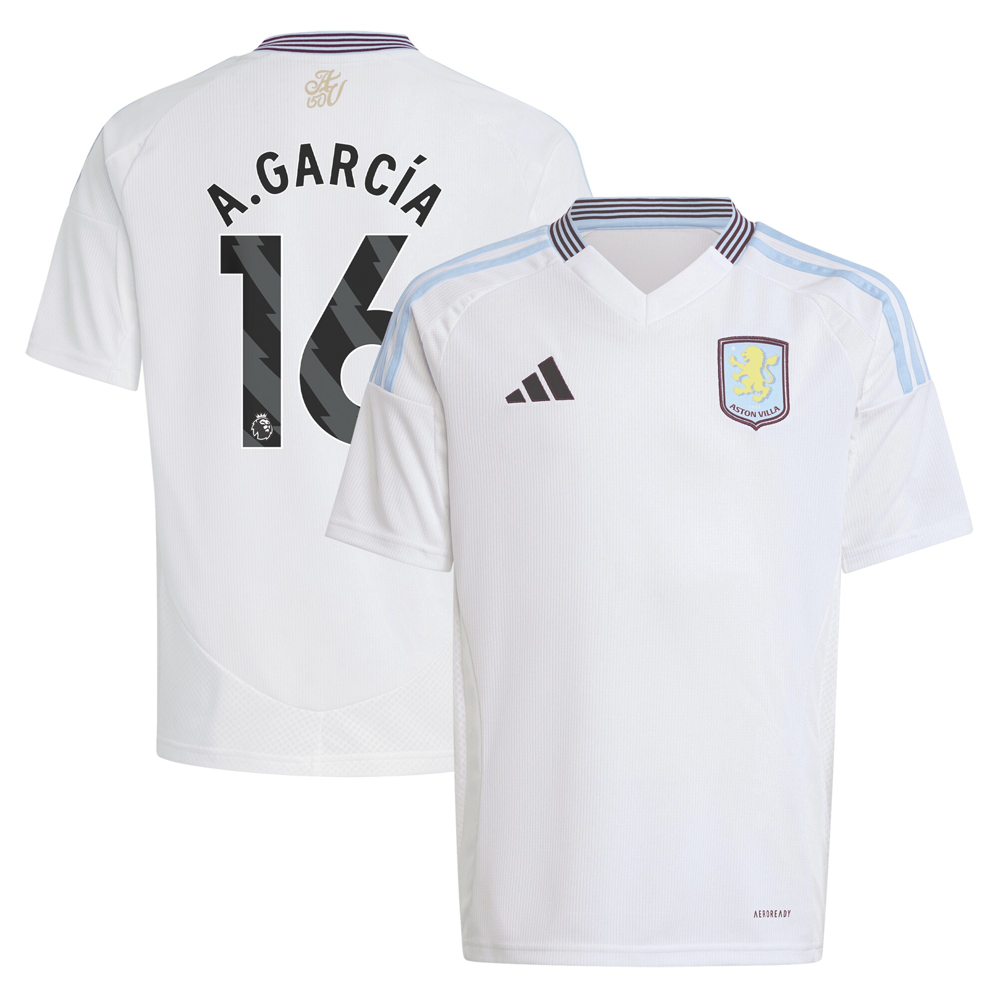 aston villa adidas away shirt 2024-25 – kids with a.garcía 16 printing Collection | AVFC Fan Shop Official Jerseys and Shirts