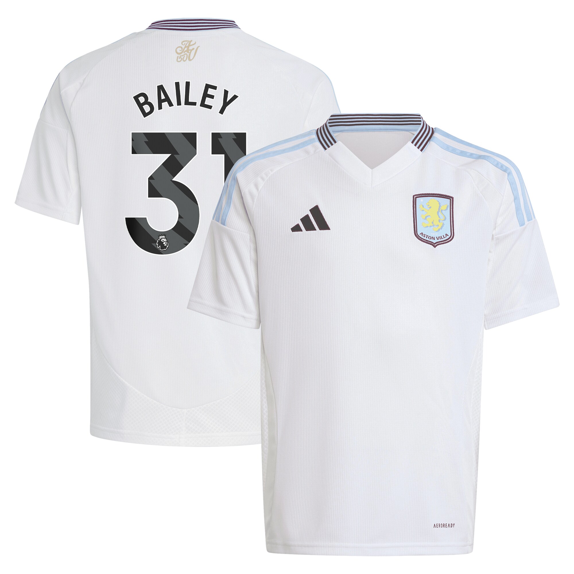 aston villa adidas away shirt 2024-25 – kids with bailey 31 printing Collection | AVFC Fan Shop Official Jerseys and Shirts