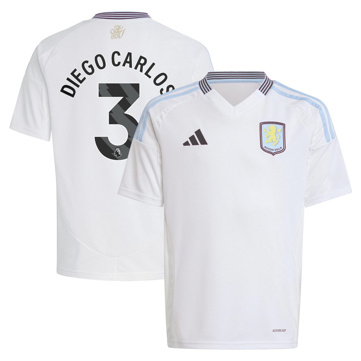 aston villa adidas away shirt 2024-25 – kids with diego carlos 3 printing Collection | AVFC Fan Shop Official Jerseys and Shirts