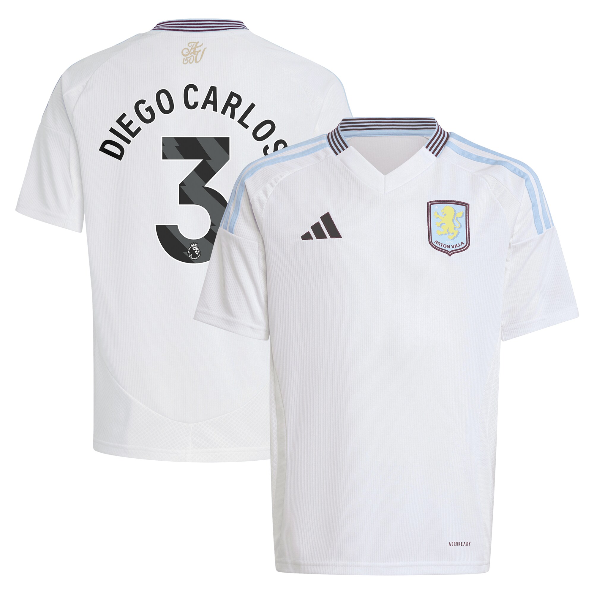 aston villa adidas away shirt 2024-25 – kids with diego carlos 3 printing Collection | AVFC Fan Shop Official Jerseys and Shirts
