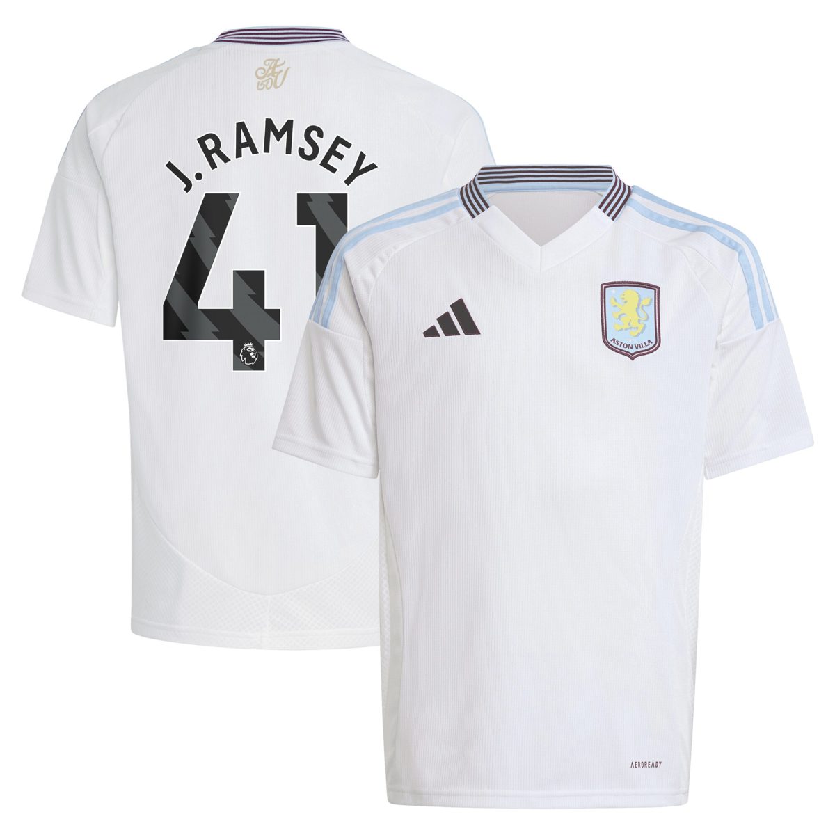 aston villa adidas away shirt 2024-25 – kids with j. ramsey 41 printing Collection | AVFC Fan Shop Official Jerseys and Shirts