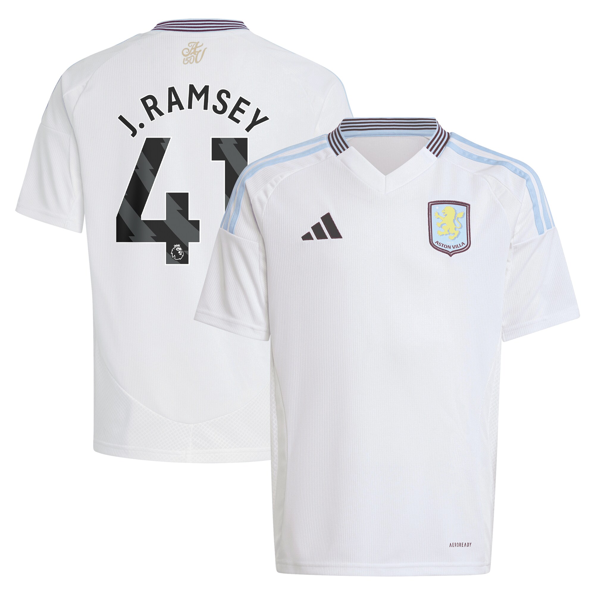 aston villa adidas away shirt 2024-25 – kids with j. ramsey 41 printing Collection | AVFC Fan Shop Official Jerseys and Shirts