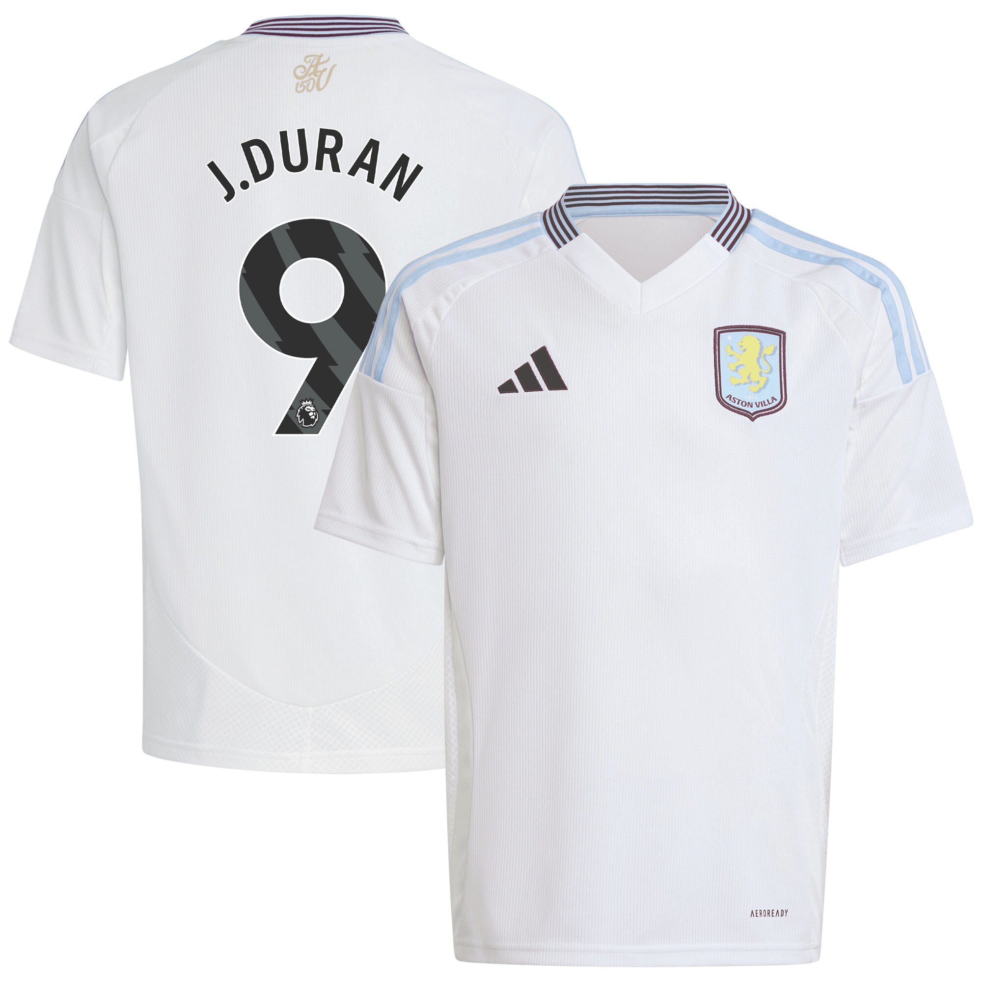 aston villa adidas away shirt 2024-25 – kids with j.duran 9 printing Collection | AVFC Fan Shop Official Jerseys and Shirts