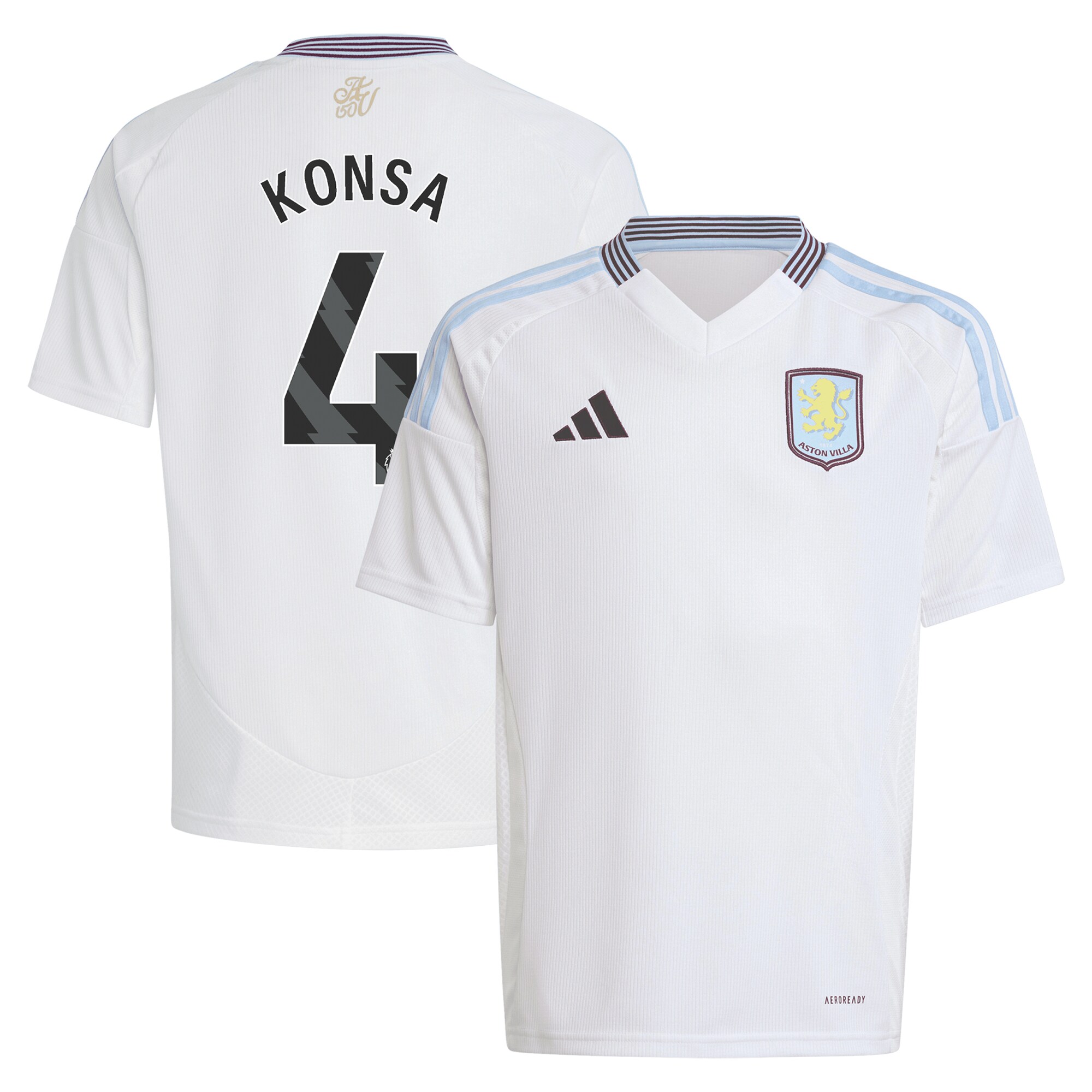 aston villa adidas away shirt 2024-25 – kids with konsa 4 printing Collection | AVFC Fan Shop Official Jerseys and Shirts
