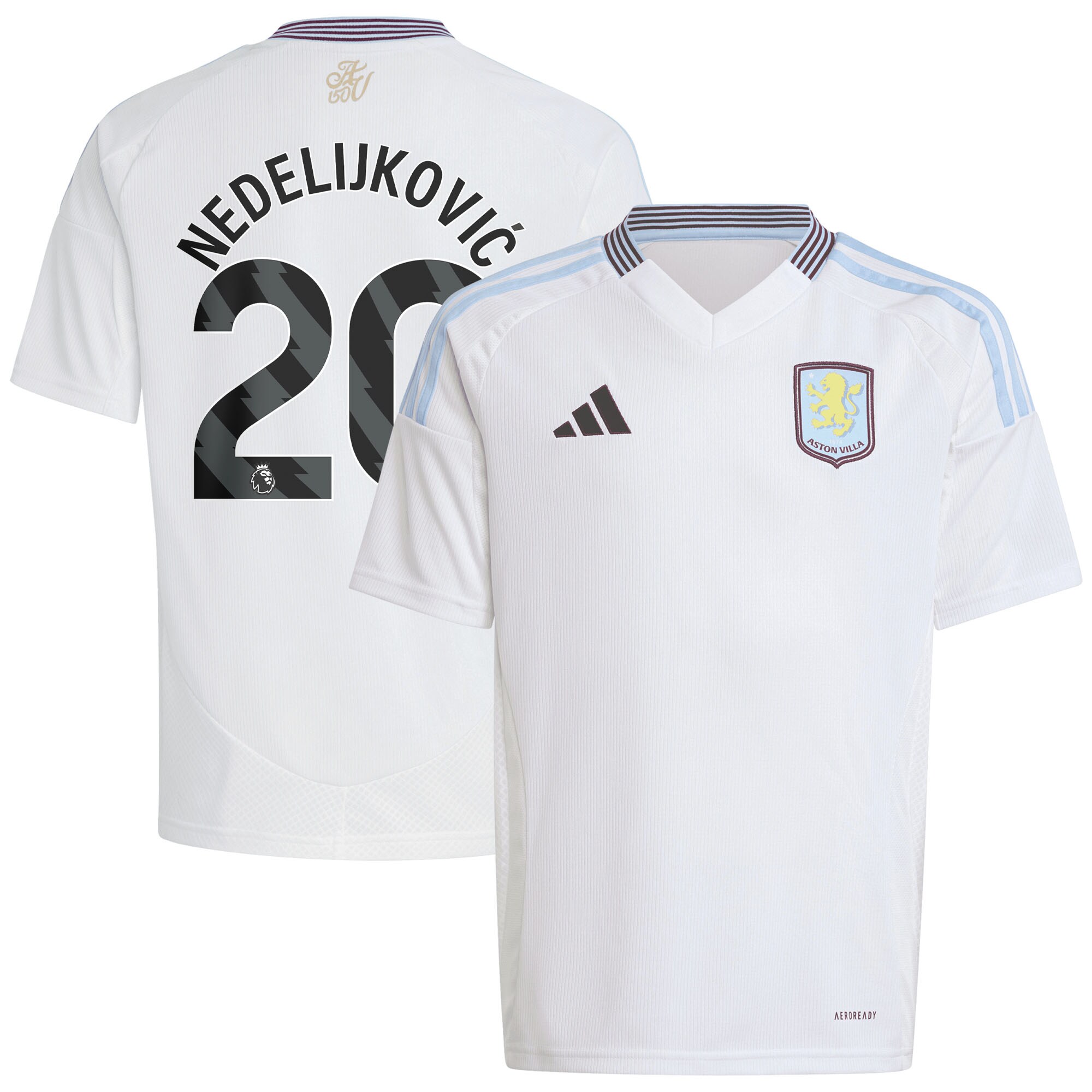 aston villa adidas away shirt 2024-25 – kids with nedeljković 20 printing Collection | AVFC Fan Shop Official Jerseys and Shirts
