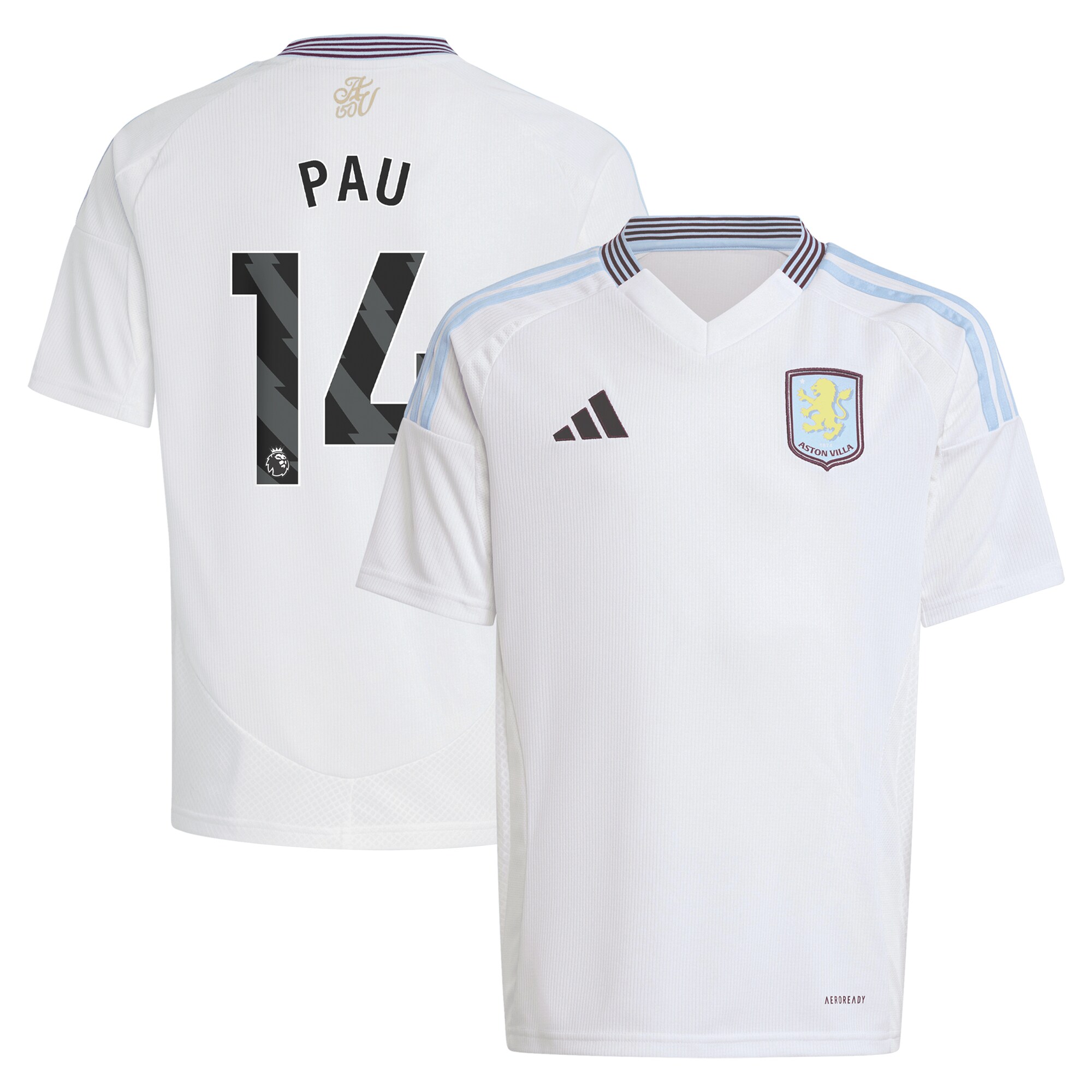 aston villa adidas away shirt 2024-25 – kids with pau 14 printing Collection | AVFC Fan Shop Official Jerseys and Shirts