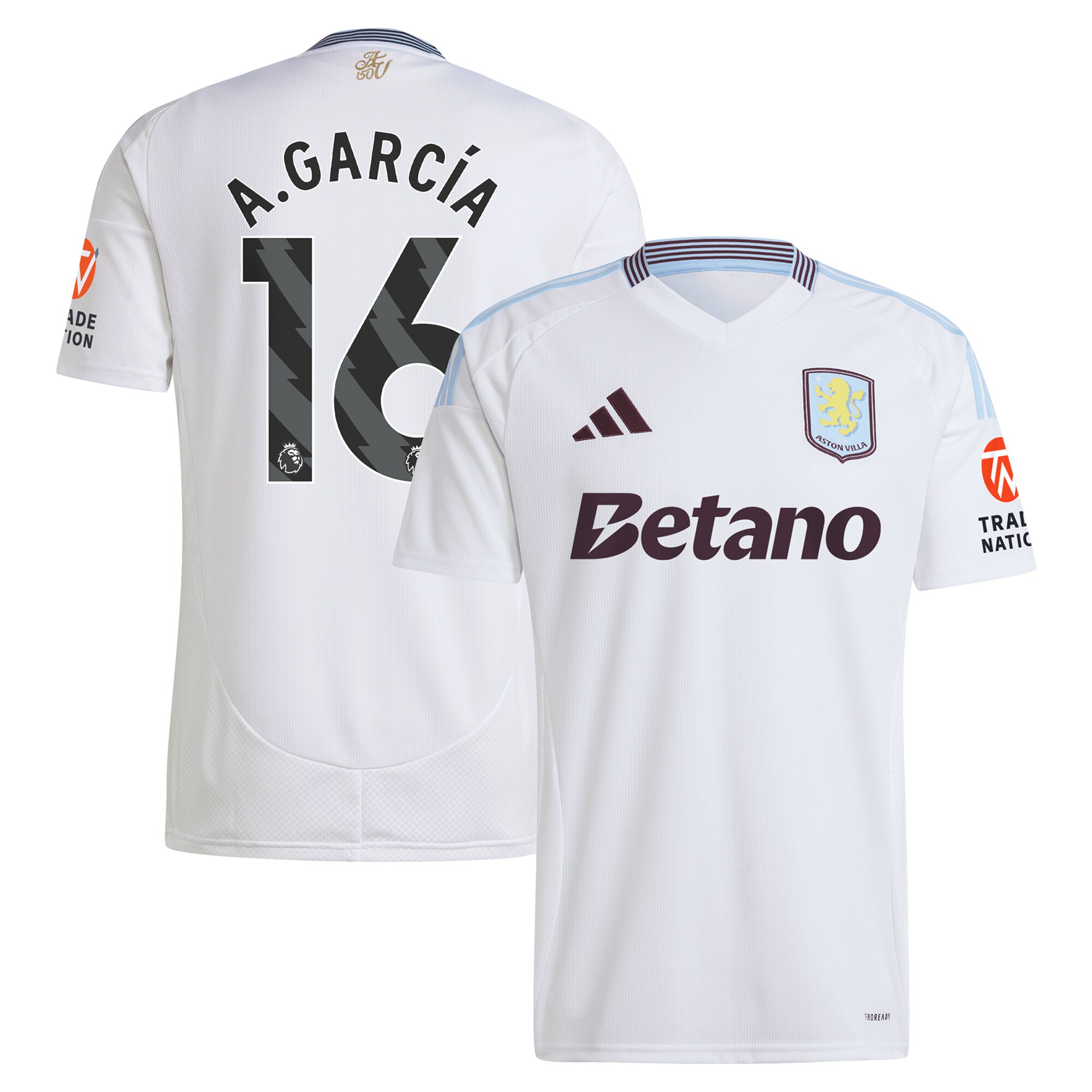 aston villa adidas away shirt 2024-25 with a.garcía 16 printing Collection | AVFC Fan Shop Official Jerseys and Shirts