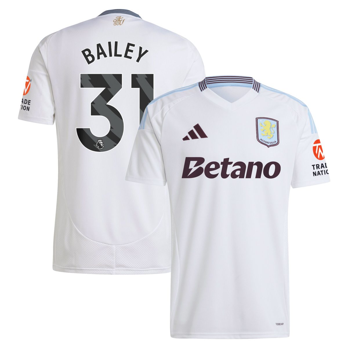 aston villa adidas away shirt 2024-25 with bailey 31 printing Collection | AVFC Fan Shop Official Jerseys and Shirts