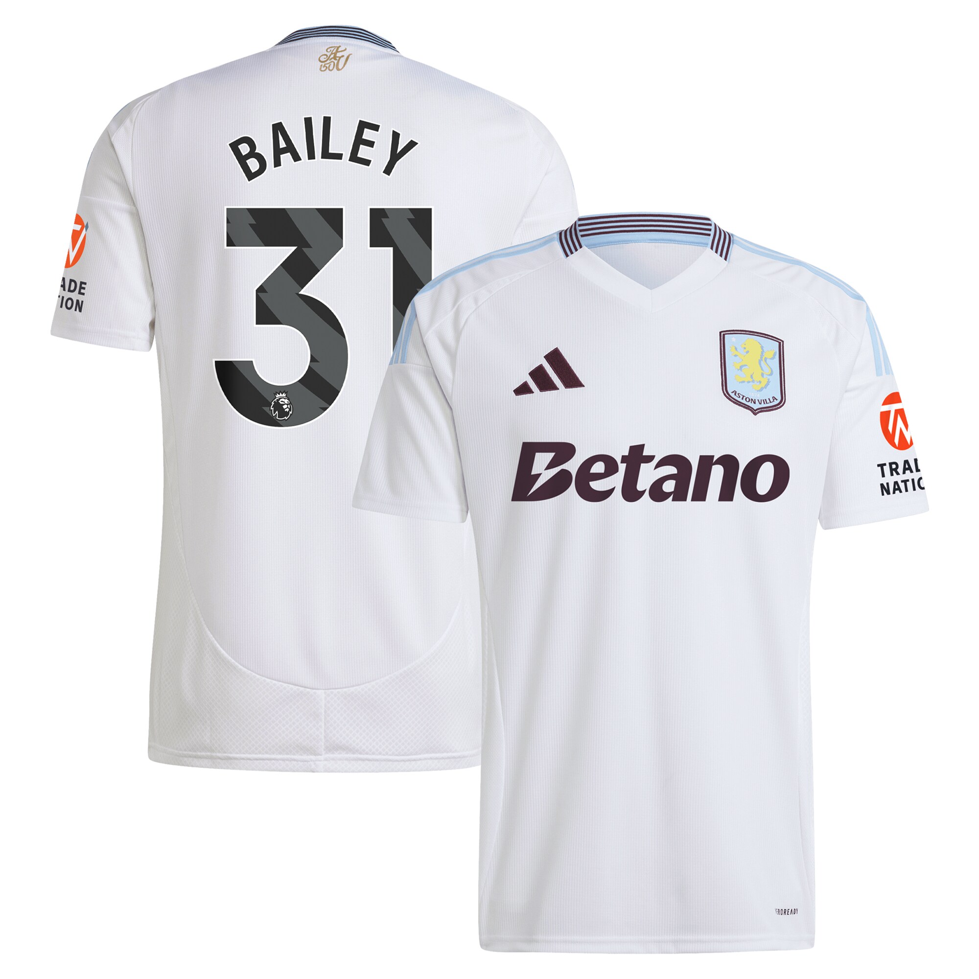 aston villa adidas away shirt 2024-25 with bailey 31 printing Collection | AVFC Fan Shop Official Jerseys and Shirts