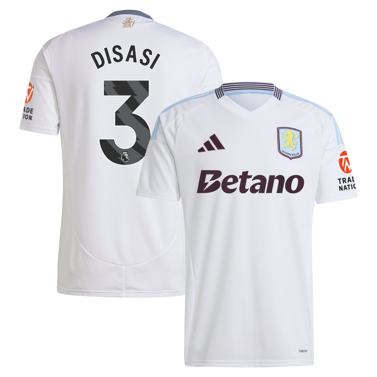 aston villa adidas away shirt 2024-25 with disasi 3 printing Collection | AVFC Fan Shop Official Jerseys and Shirts