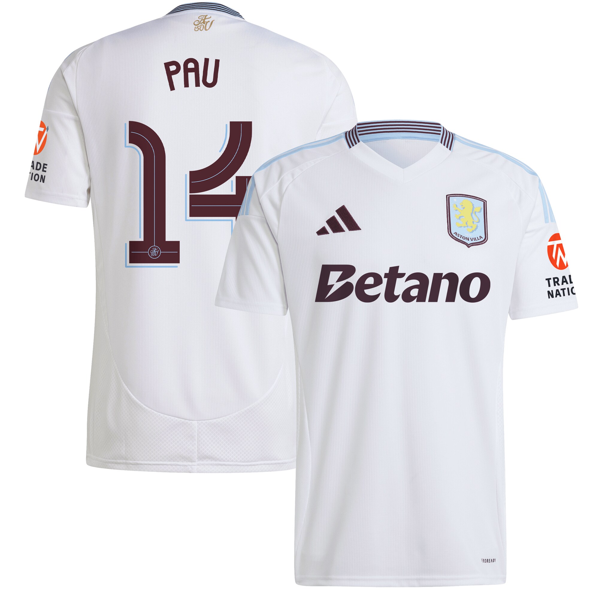 aston villa adidas away shirt 2024-25 with pau 14 cup printing Collection | AVFC Fan Shop Official Jerseys and Shirts
