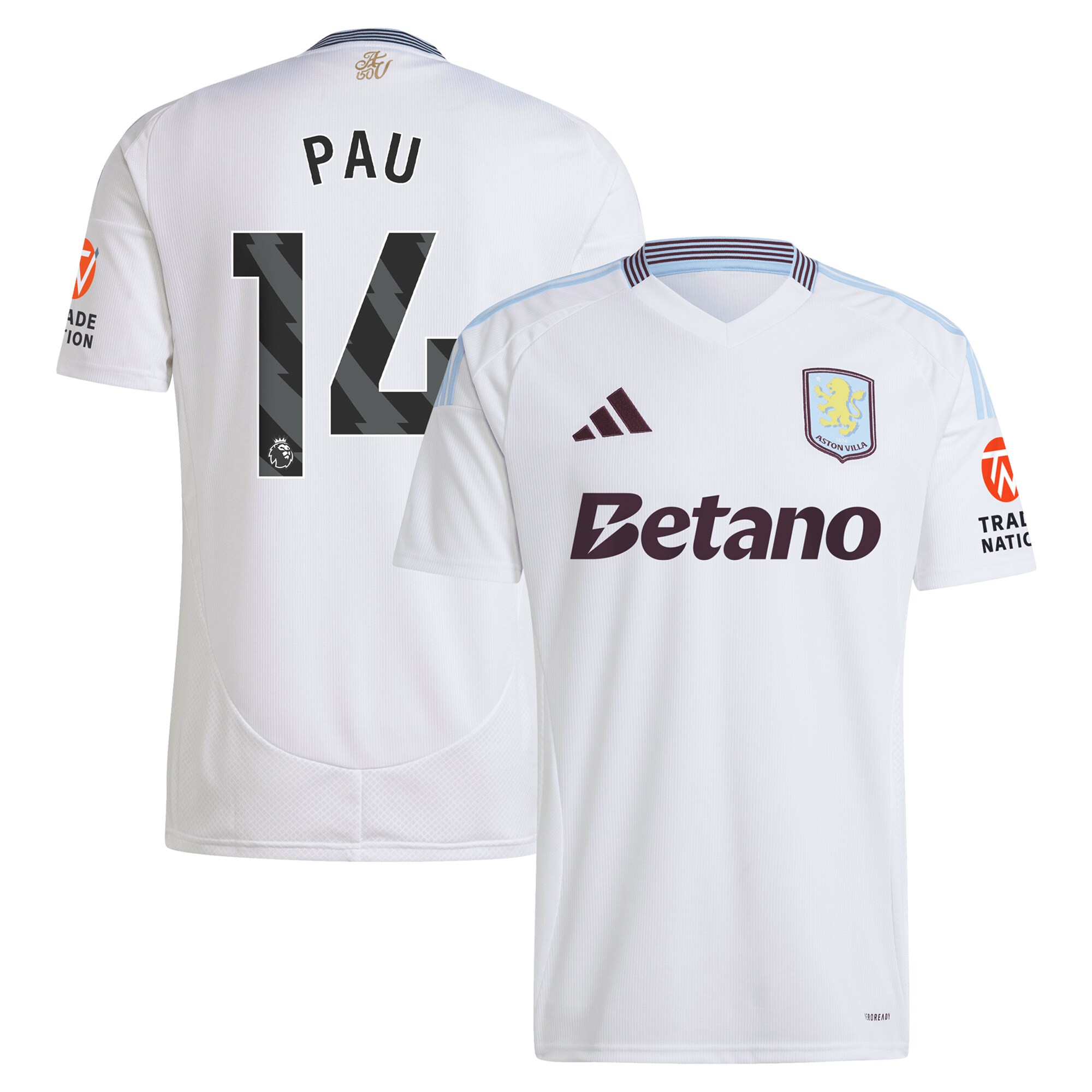 aston villa adidas away shirt 2024-25 with pau 14 printing Collection | AVFC Fan Shop Official Jerseys and Shirts
