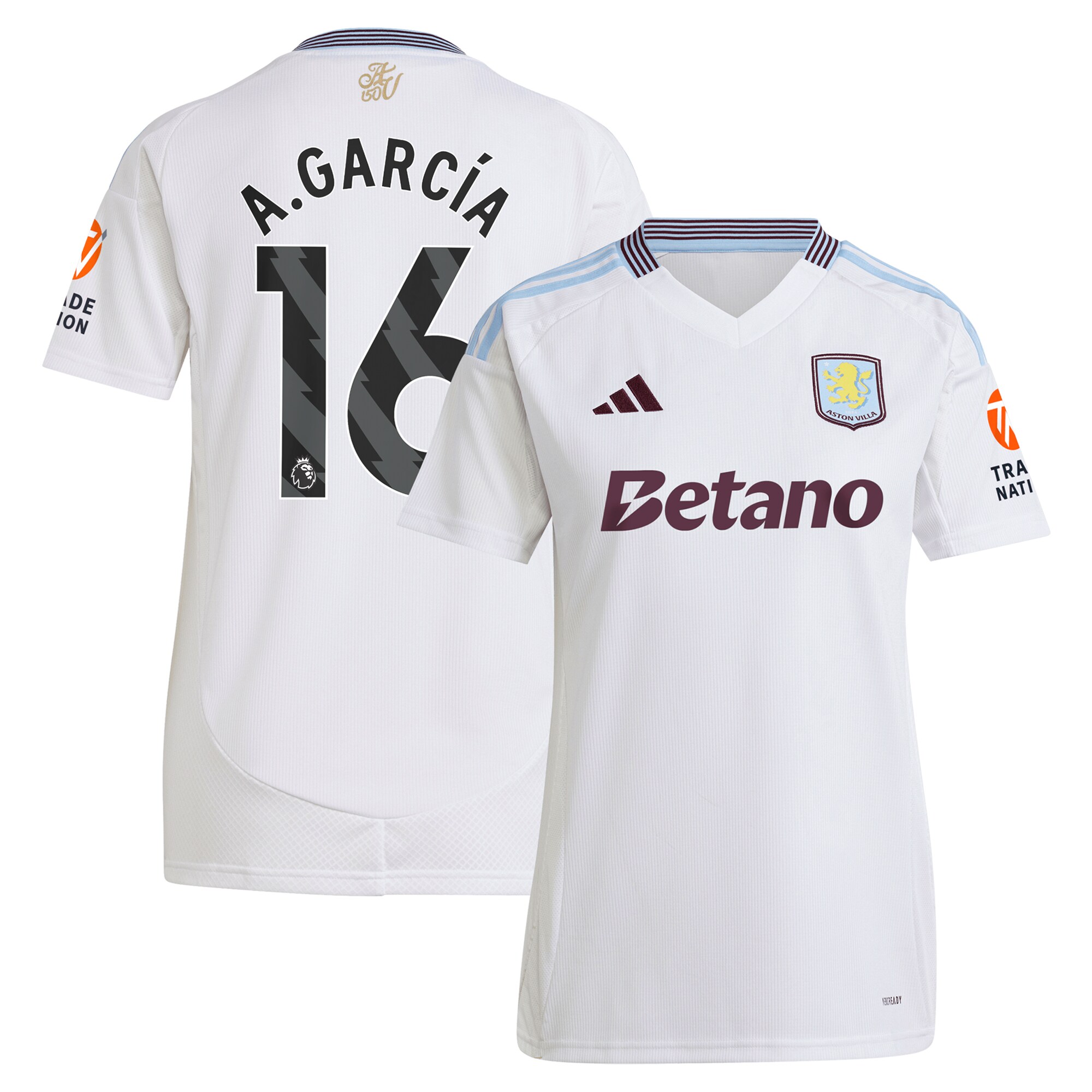 aston villa adidas away shirt 2024-25 – womens with a.garcía 16 printing Collection | AVFC Fan Shop Official Jerseys and Shirts