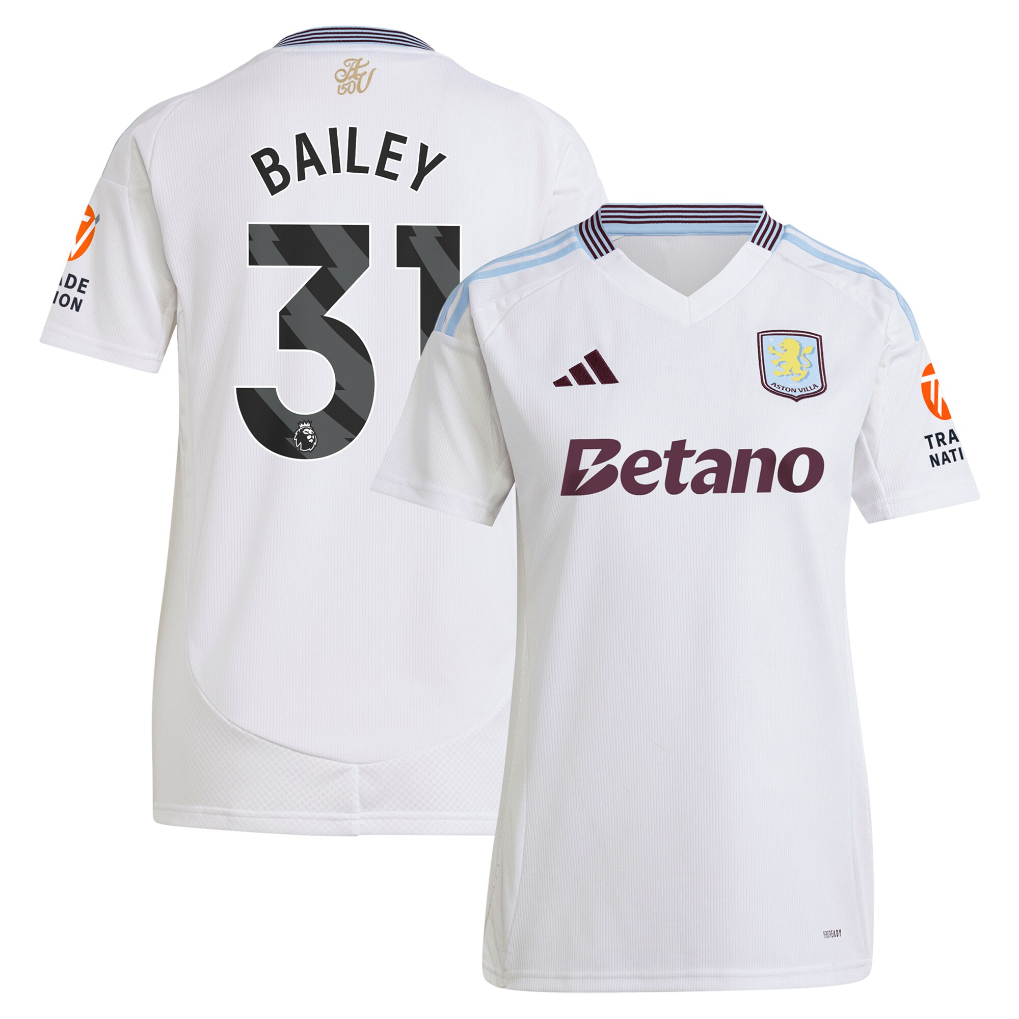 aston villa adidas away shirt 2024-25 – womens with bailey 31 printing Collection | AVFC Fan Shop Official Jerseys and Shirts