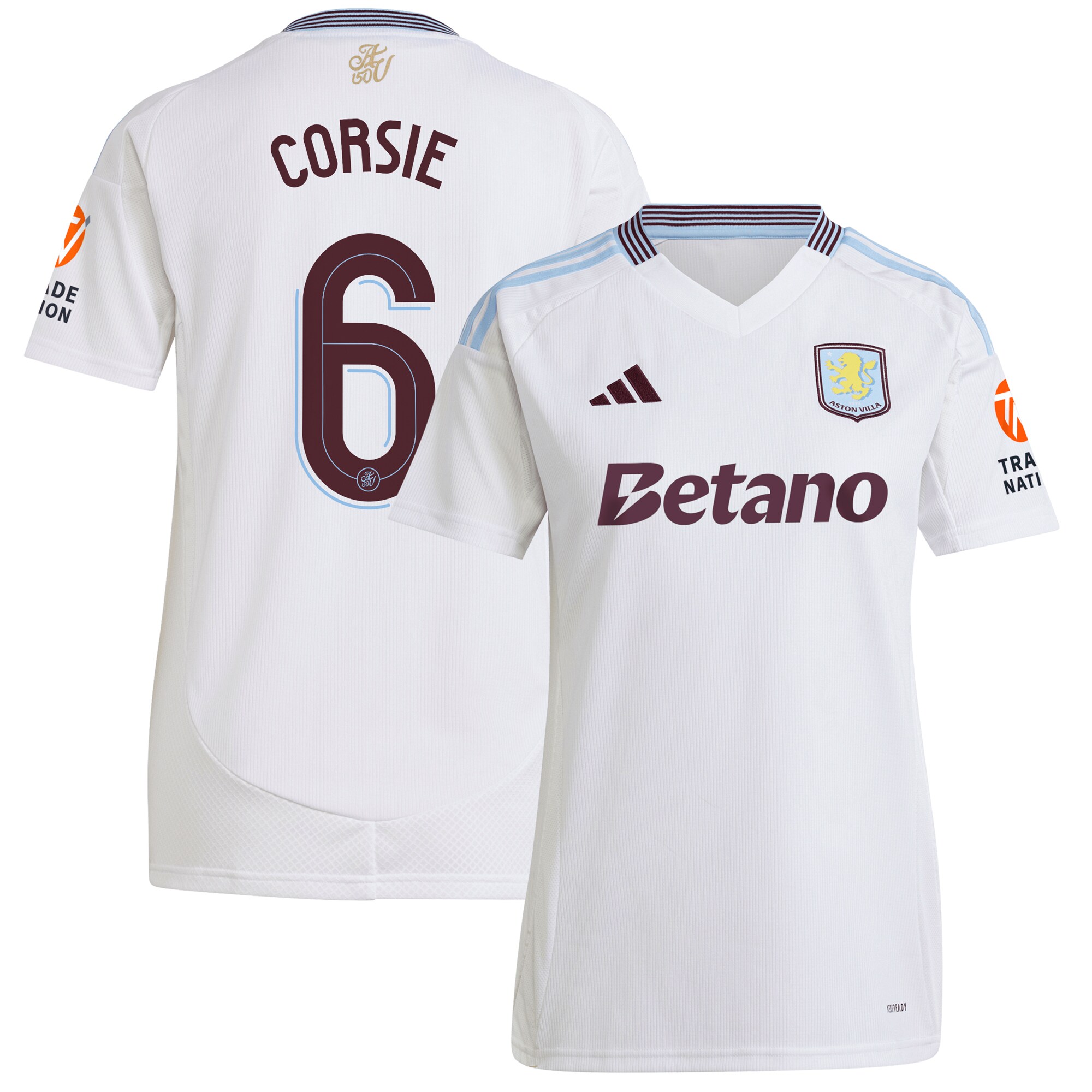 aston villa adidas away shirt 2024-25 – womens with corsie 6 cup printing Collection | AVFC Fan Shop Official Jerseys and Shirts