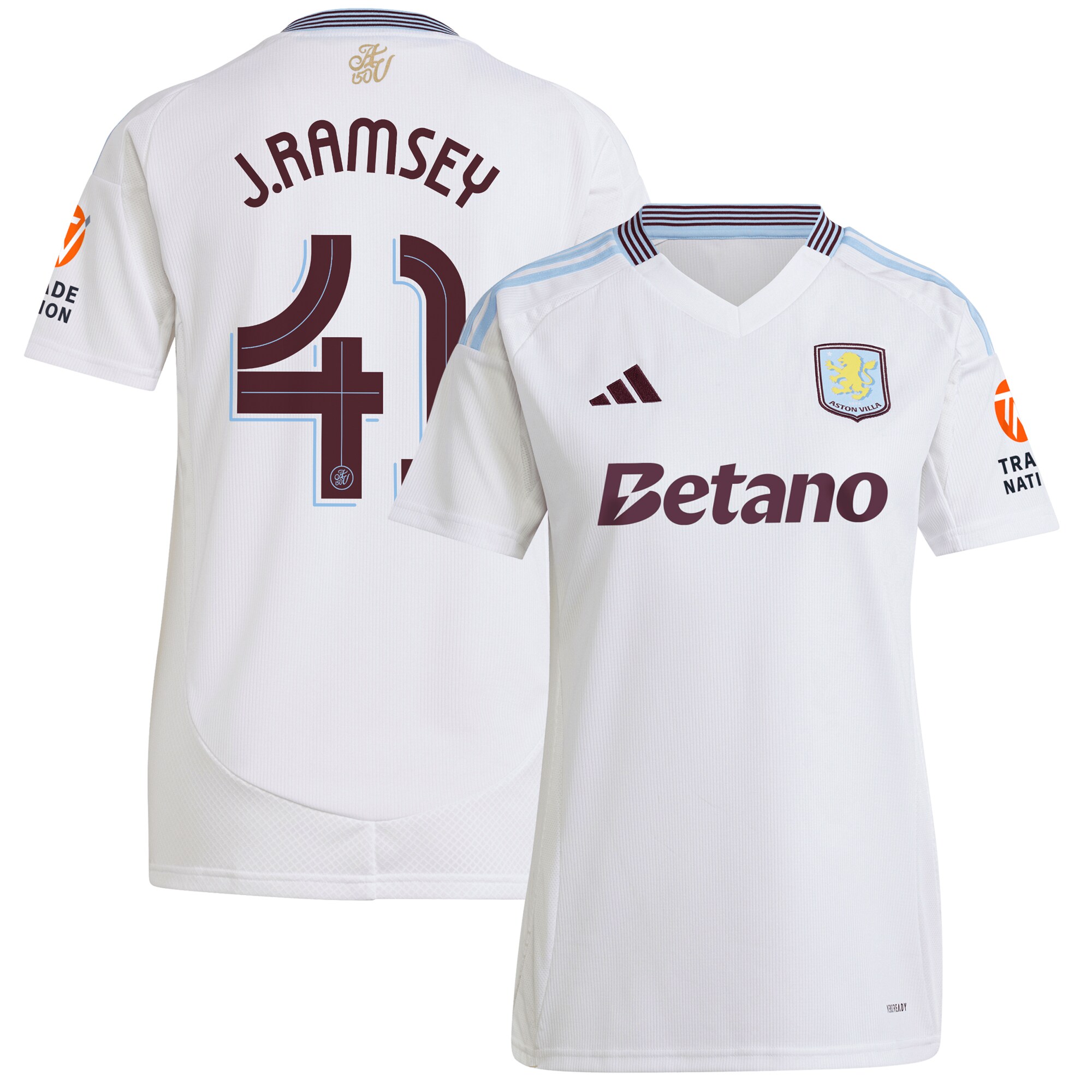aston villa adidas away shirt 2024-25 – womens with j. ramsey 41 cup printing Collection | AVFC Fan Shop Official Jerseys and Shirts