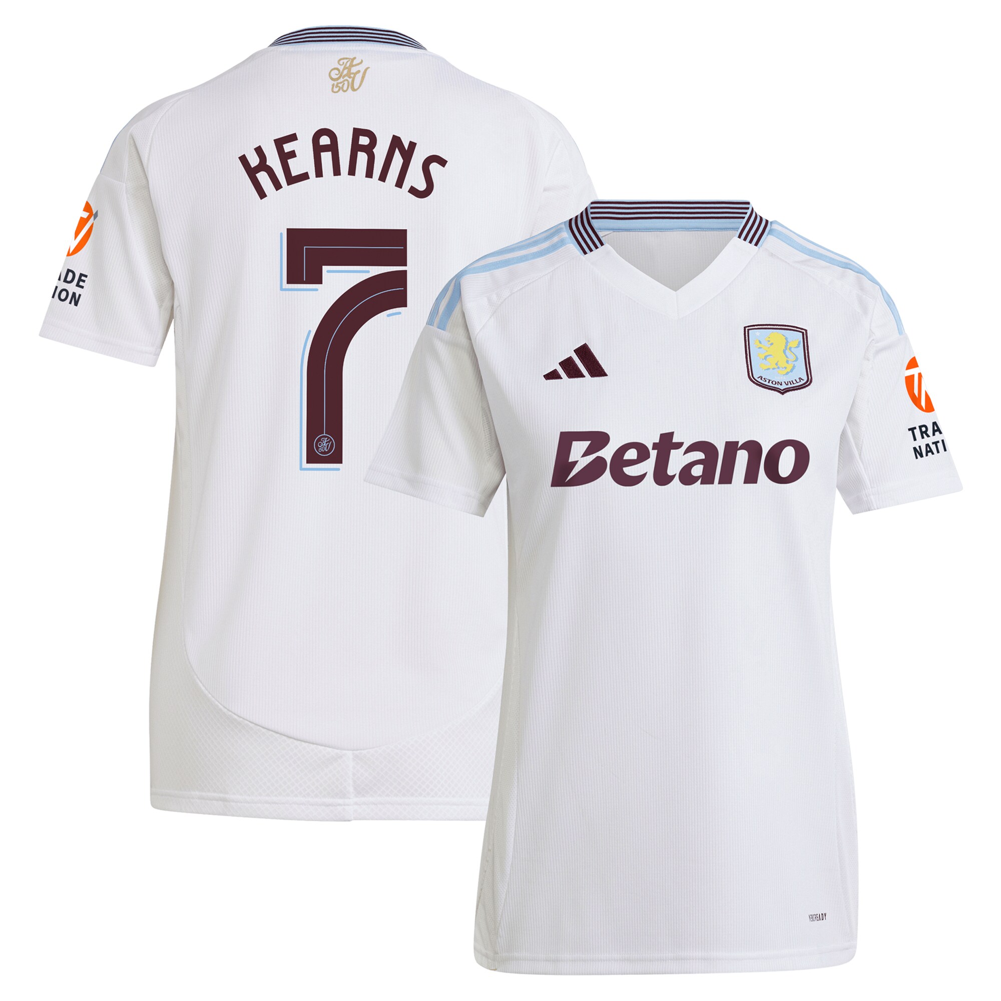 aston villa adidas away shirt 2024-25 – womens with kearns 7 cup printing Collection | AVFC Fan Shop Official Jerseys and Shirts