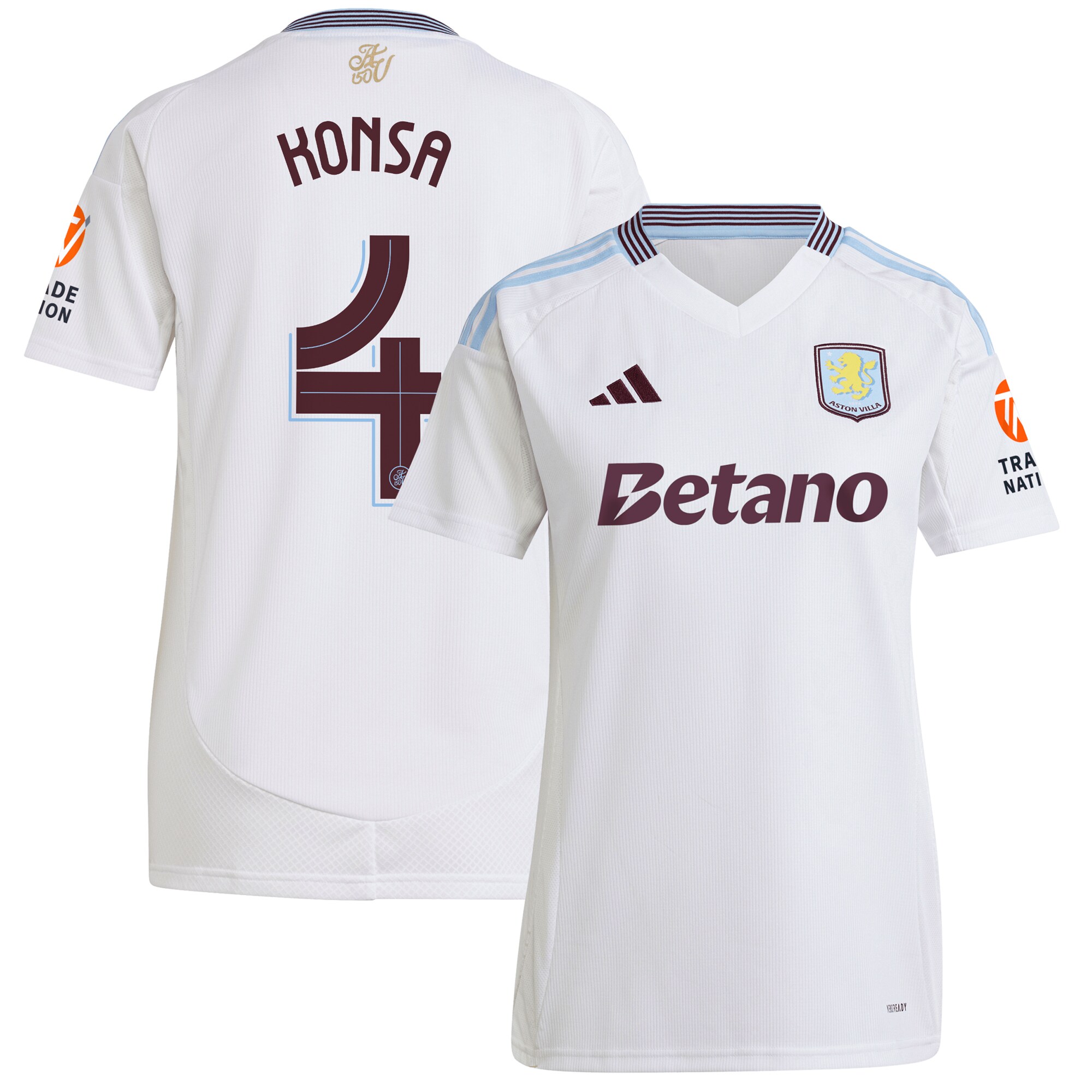 aston villa adidas away shirt 2024-25 – womens with konsa 4 cup printing Collection | AVFC Fan Shop Official Jerseys and Shirts