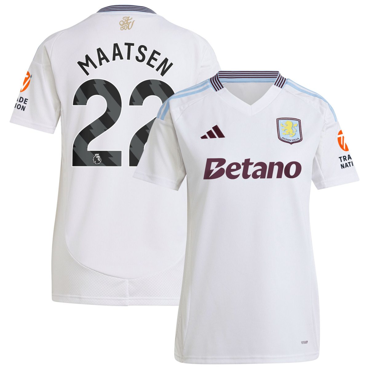 aston villa adidas away shirt 2024-25 – womens with maatsen 22 printing Collection | AVFC Fan Shop Official Jerseys and Shirts