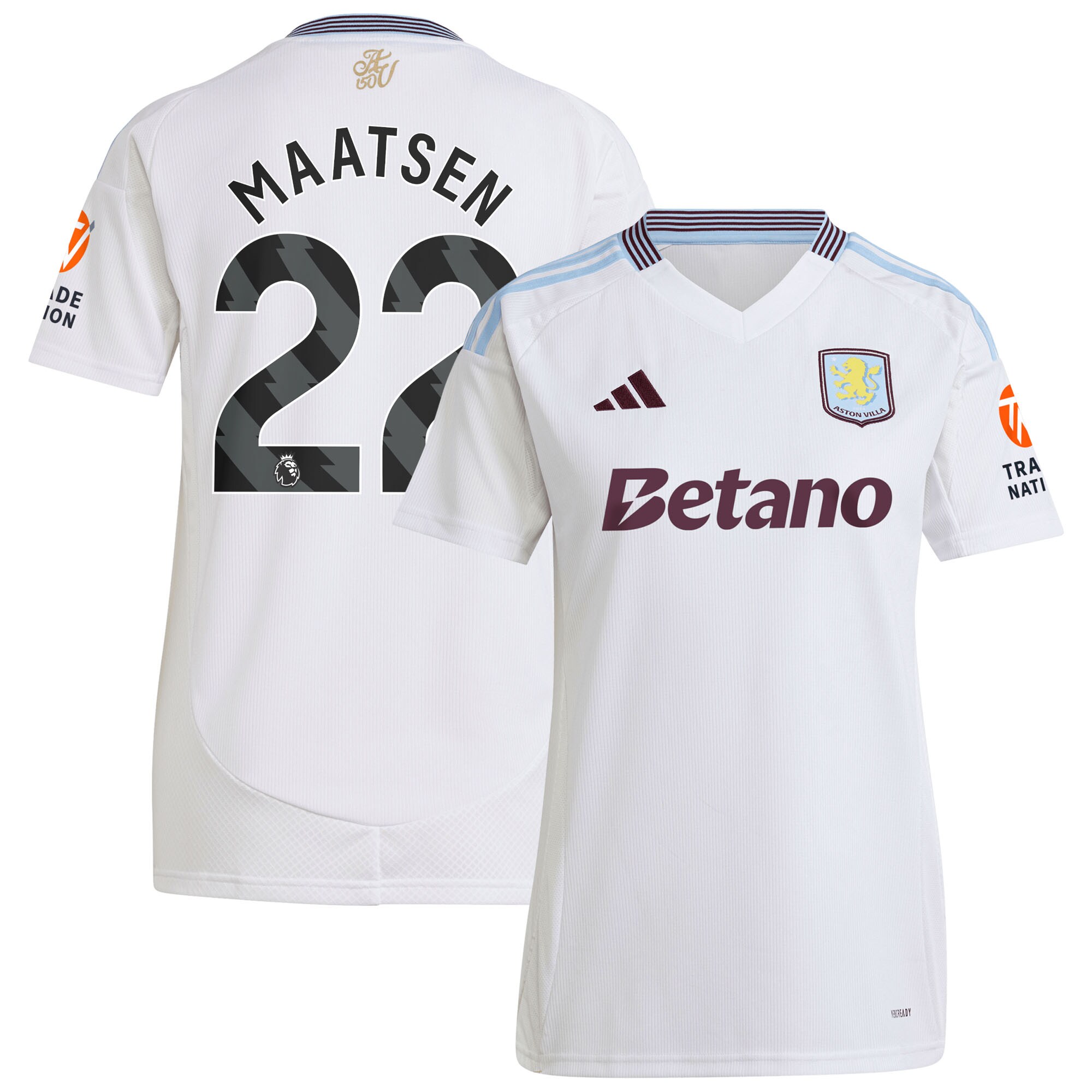 aston villa adidas away shirt 2024-25 – womens with maatsen 22 printing Collection | AVFC Fan Shop Official Jerseys and Shirts