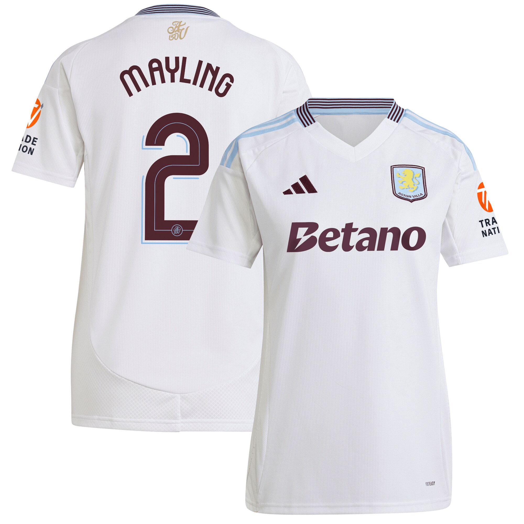aston villa adidas away shirt 2024-25 – womens with mayling 2 cup printing Collection | AVFC Fan Shop Official Jerseys and Shirts