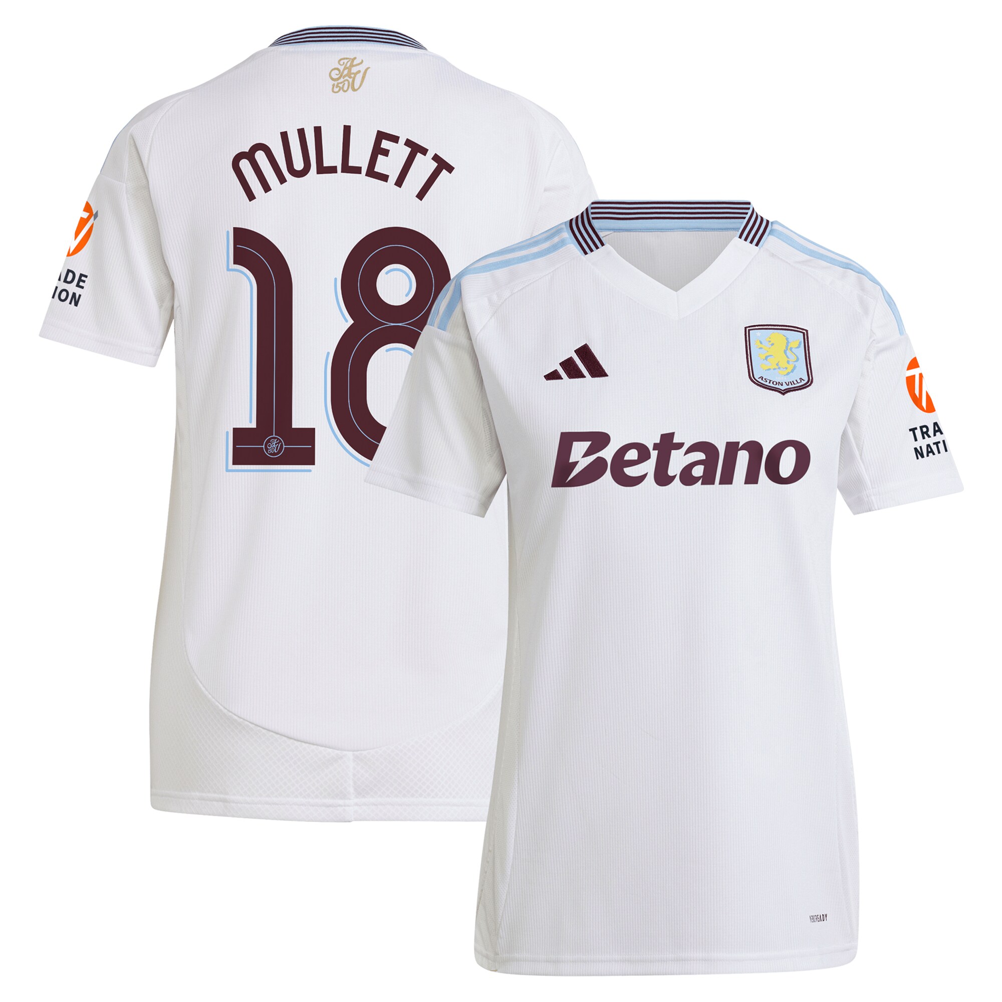 aston villa adidas away shirt 2024-25 – womens with mullett 18 cup printing Collection | AVFC Fan Shop Official Jerseys and Shirts