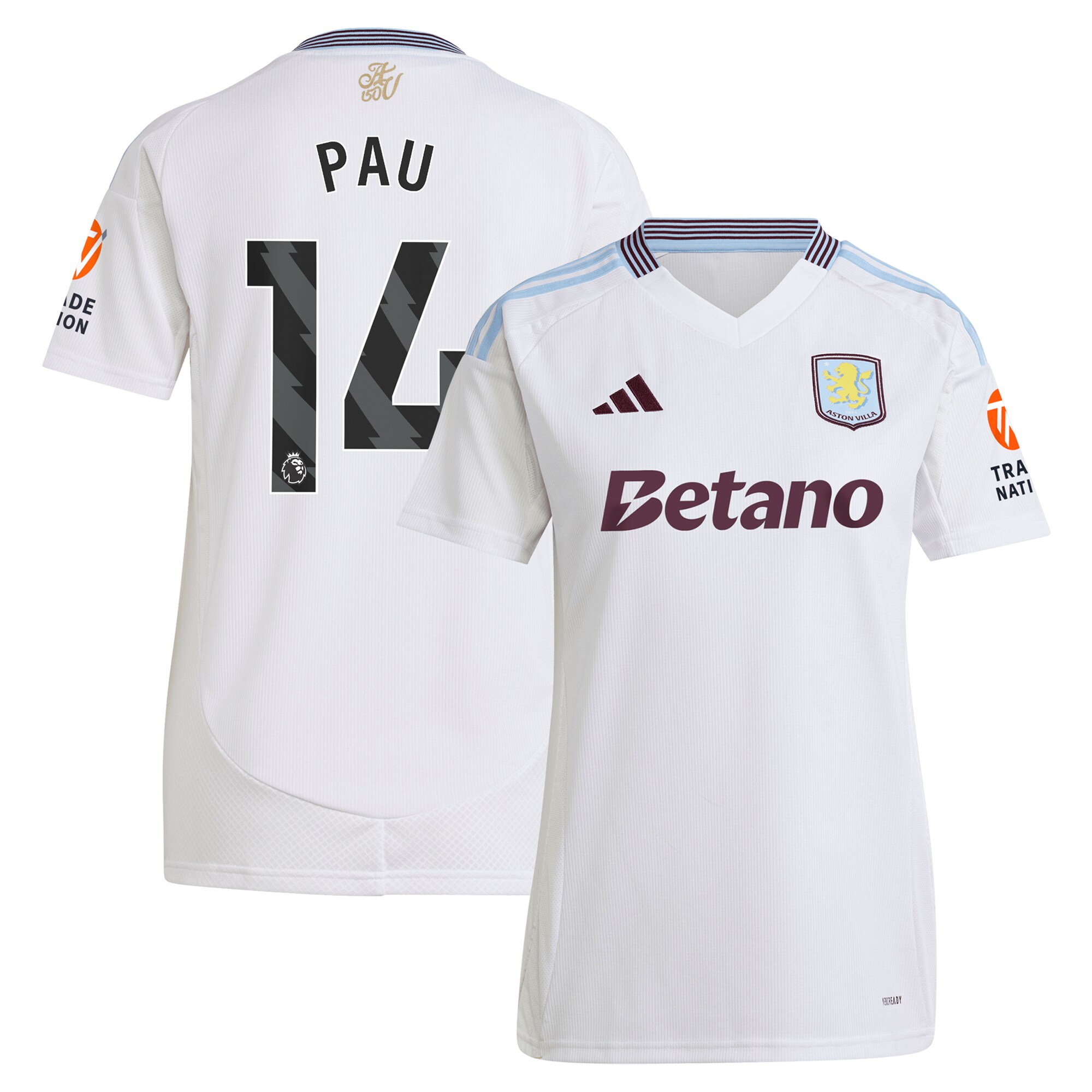 aston villa adidas away shirt 2024-25 – womens with pau 14 printing Collection | AVFC Fan Shop Official Jerseys and Shirts