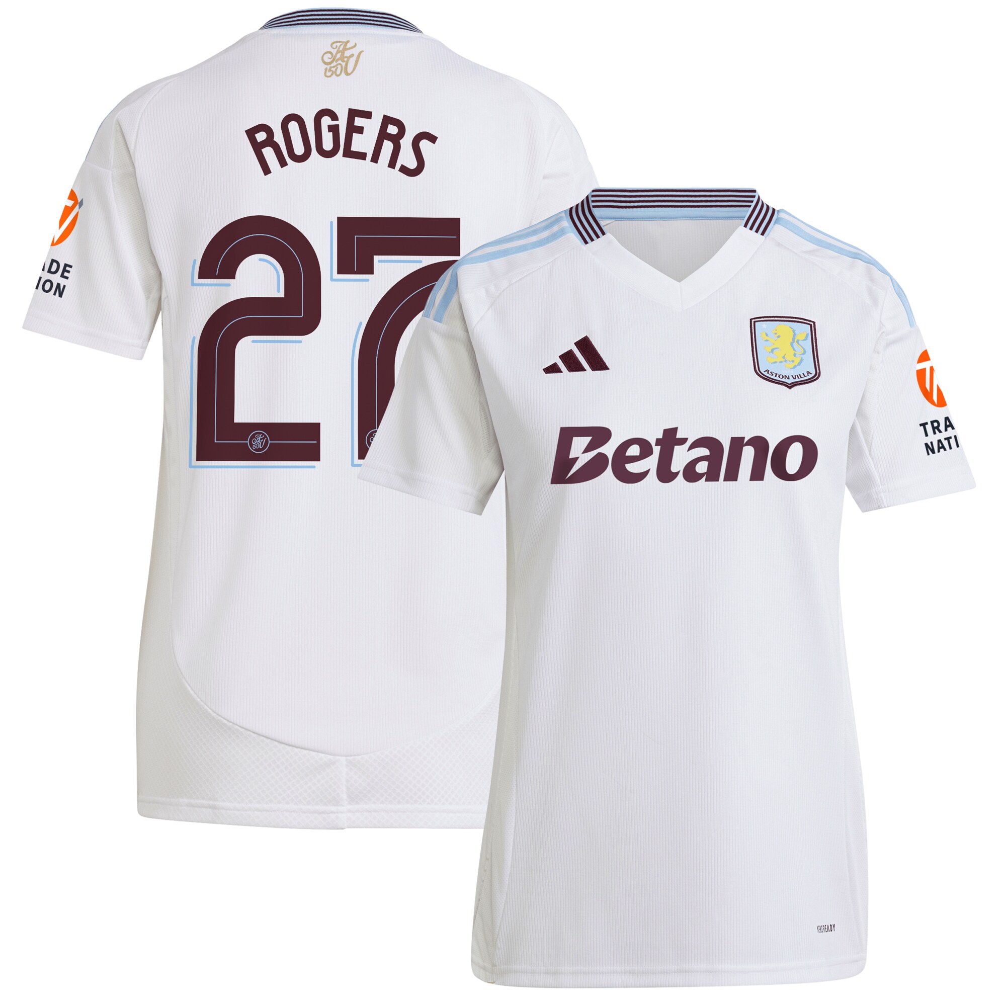 aston villa adidas away shirt 2024-25 – womens with rogers 27 cup printing Collection | AVFC Fan Shop Official Jerseys and Shirts