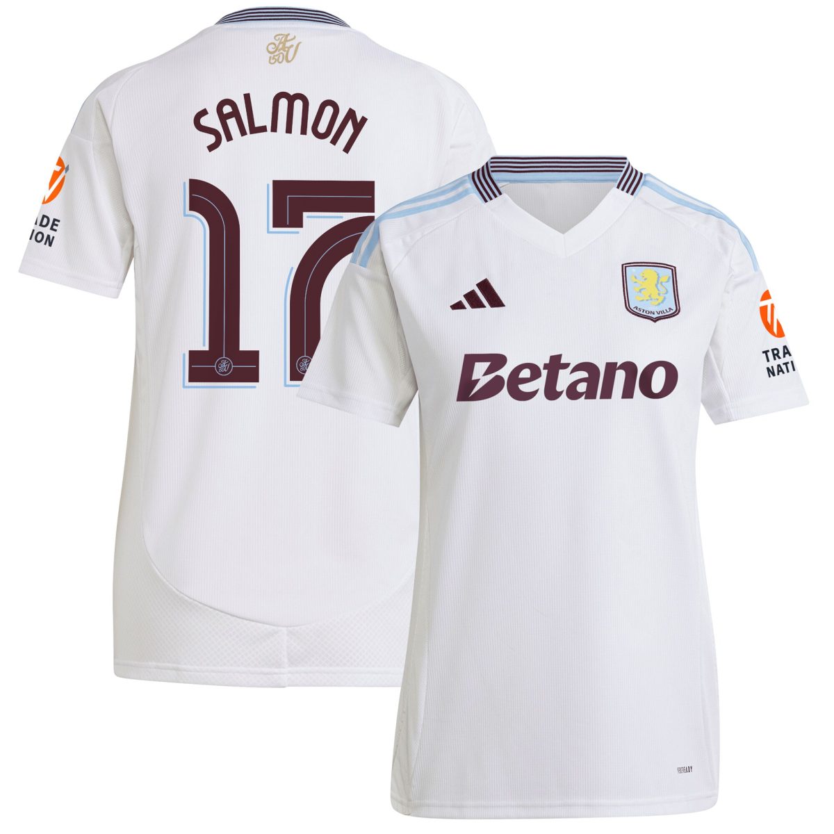 aston villa adidas away shirt 2024-25 – womens with salmon 17 cup printing Collection | AVFC Fan Shop Official Jerseys and Shirts