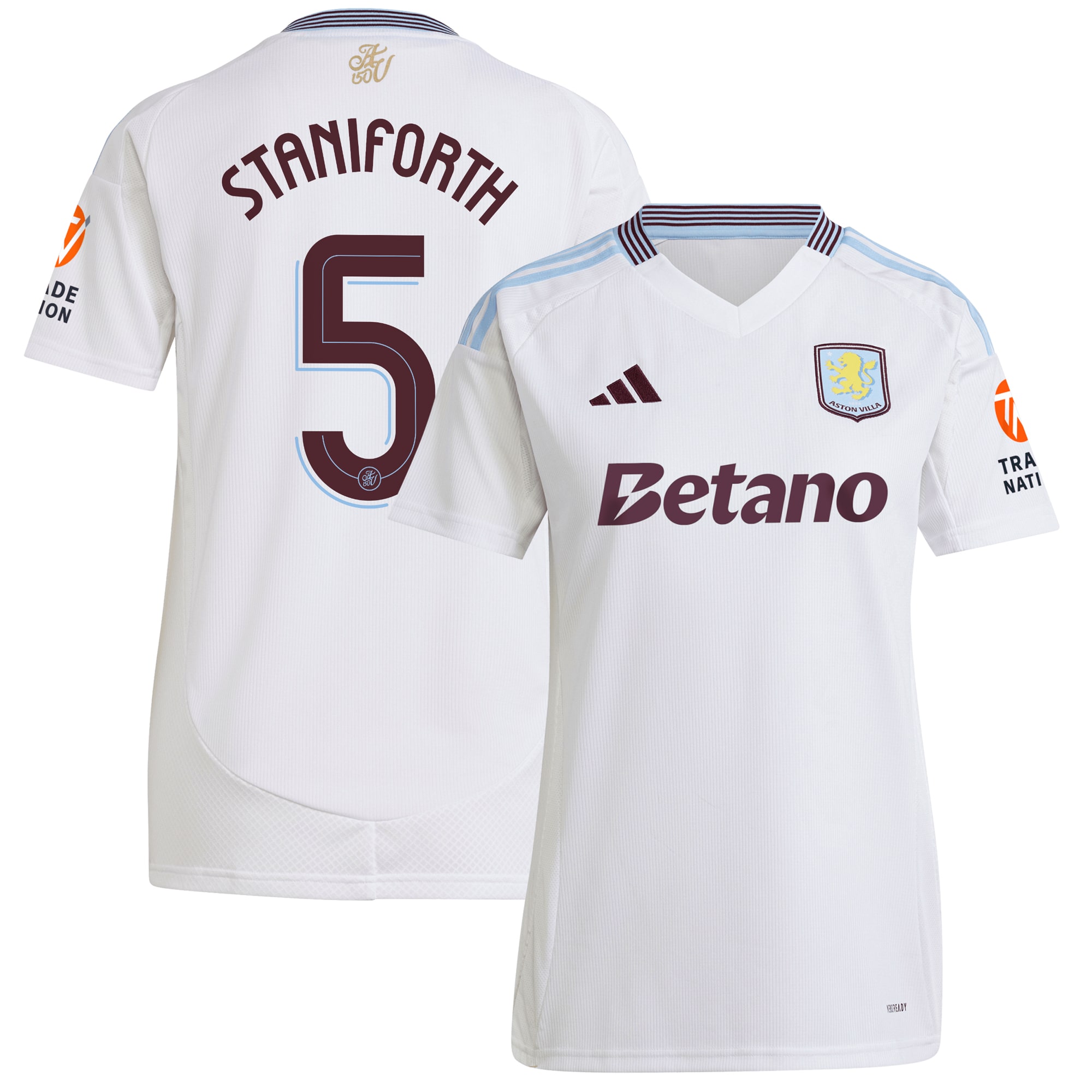 aston villa adidas away shirt 2024-25 – womens with staniforth 5 cup printing Collection | AVFC Fan Shop Official Jerseys and Shirts