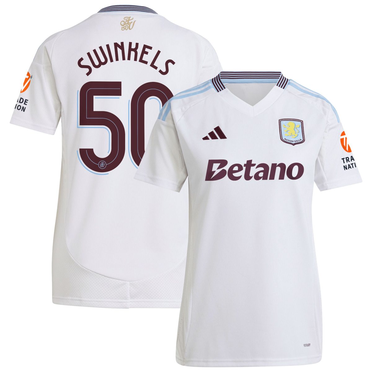aston villa adidas away shirt 2024-25 – womens with swinkels 50 cup printing Collection | AVFC Fan Shop Official Jerseys and Shirts