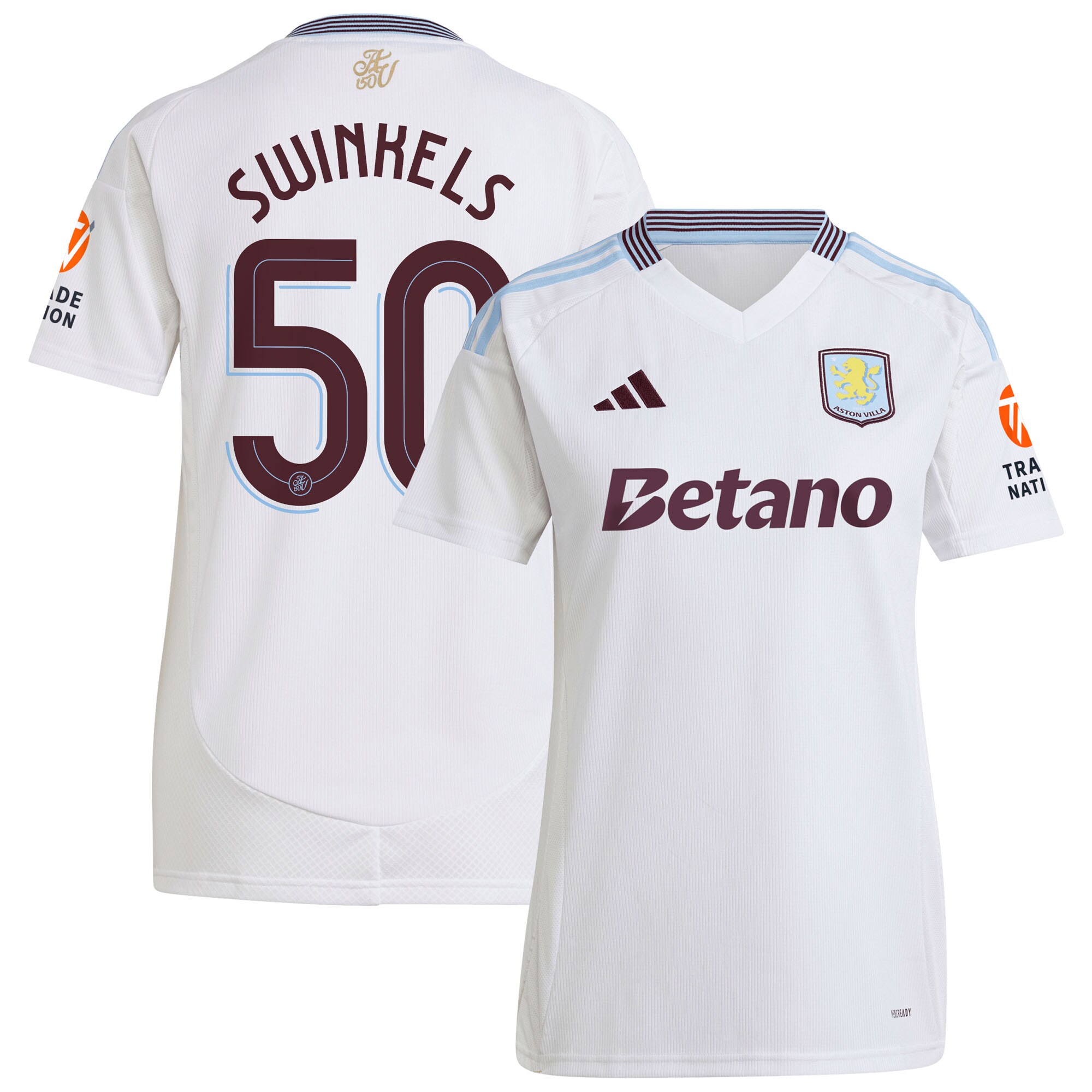 aston villa adidas away shirt 2024-25 – womens with swinkels 50 cup printing Collection | AVFC Fan Shop Official Jerseys and Shirts