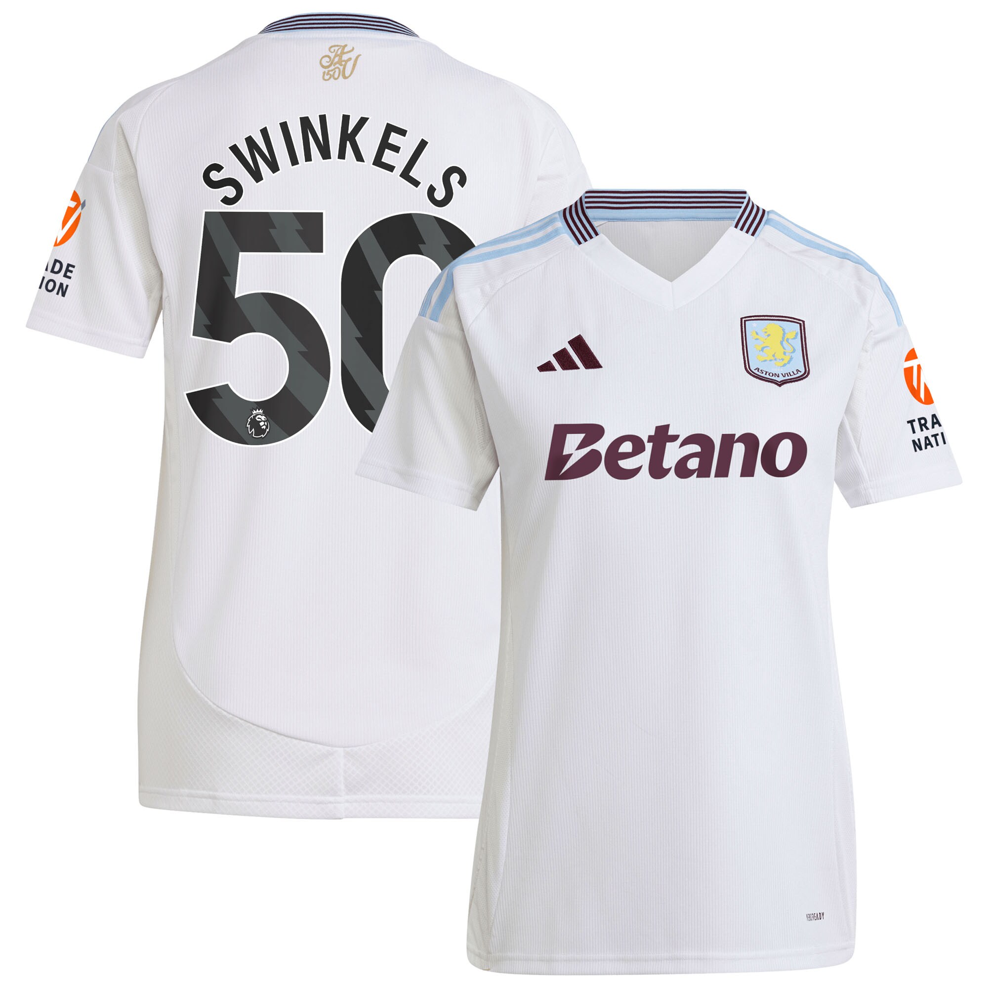 aston villa adidas away shirt 2024-25 – womens with swinkels 50 printing Collection | AVFC Fan Shop Official Jerseys and Shirts